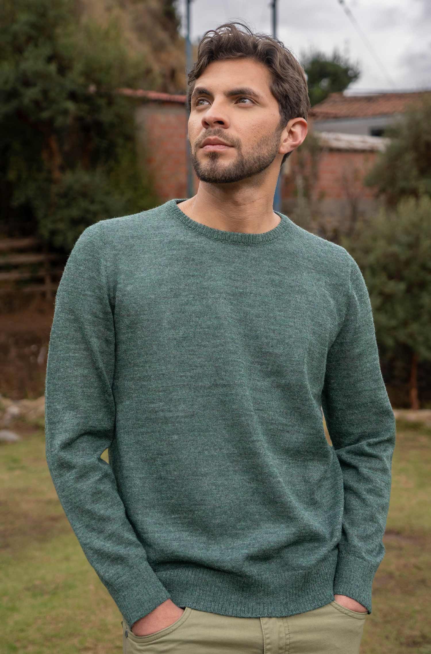 Alpaka Herren Pullover APUSENTIAL aus 100% Baby Alpaka