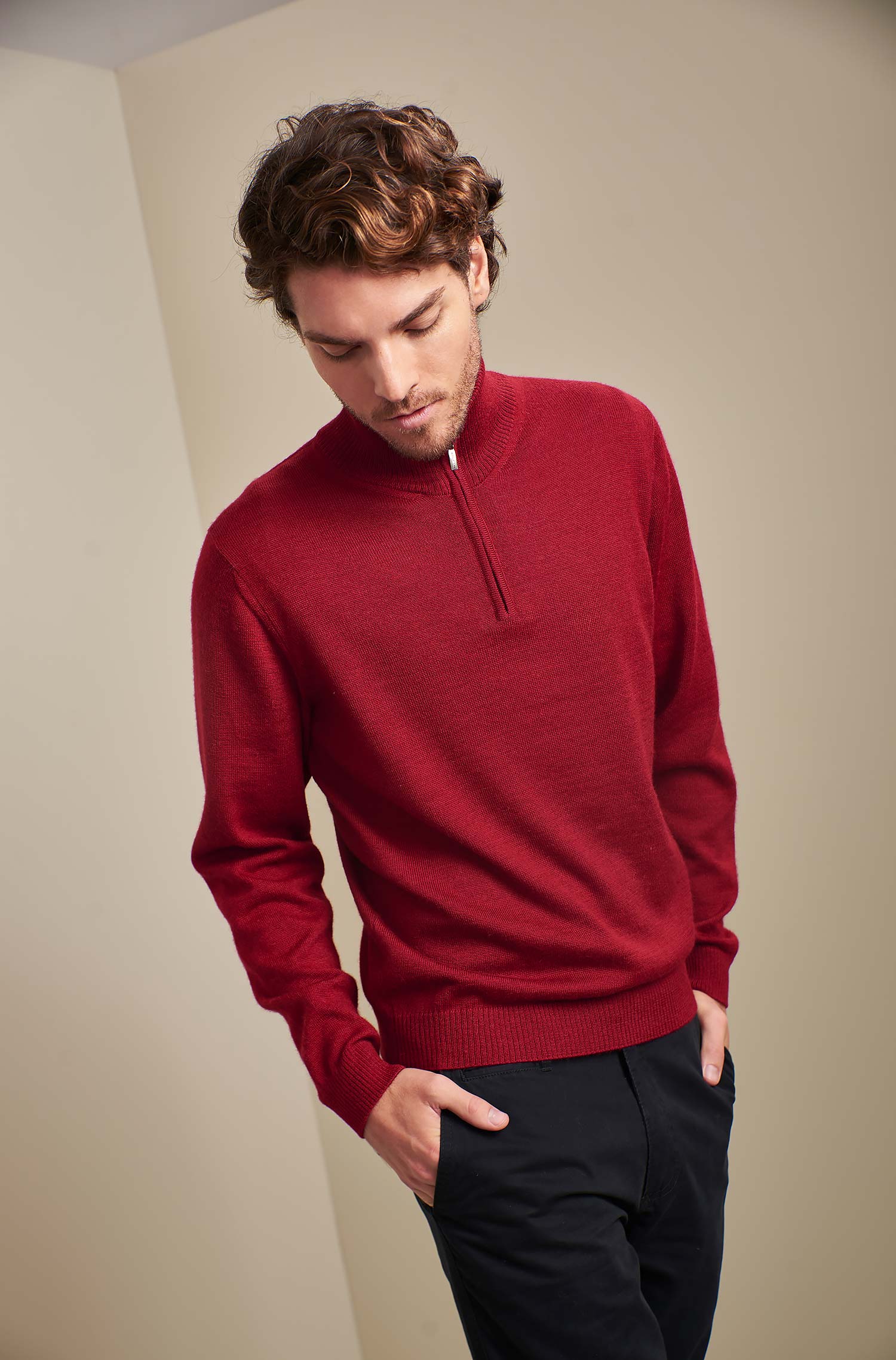 Alpaka Herren Strick Pullover ALBERT KUNA Essentials