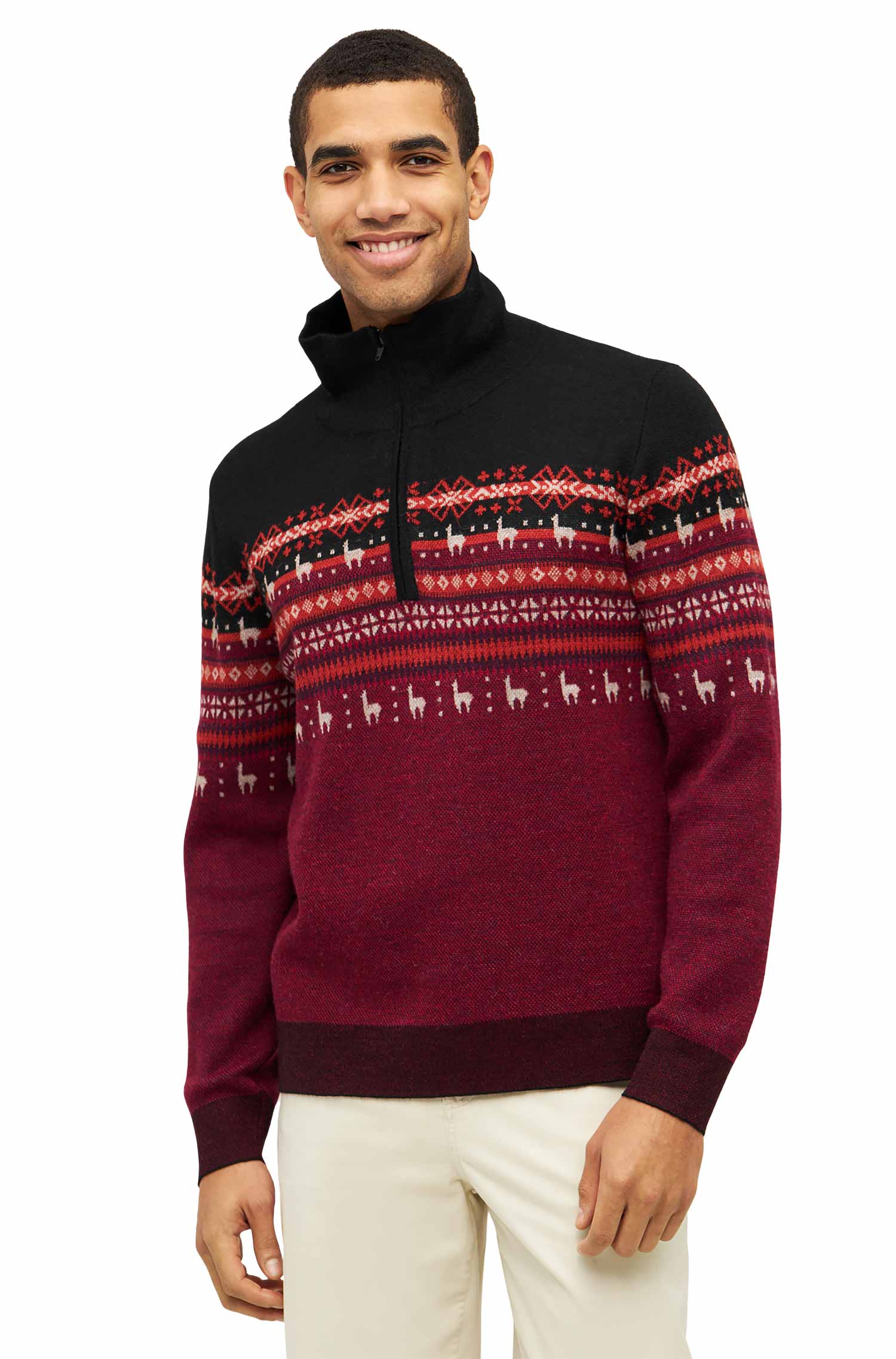 Alpaca men's sweater CANDELA made of 100% baby alpaca