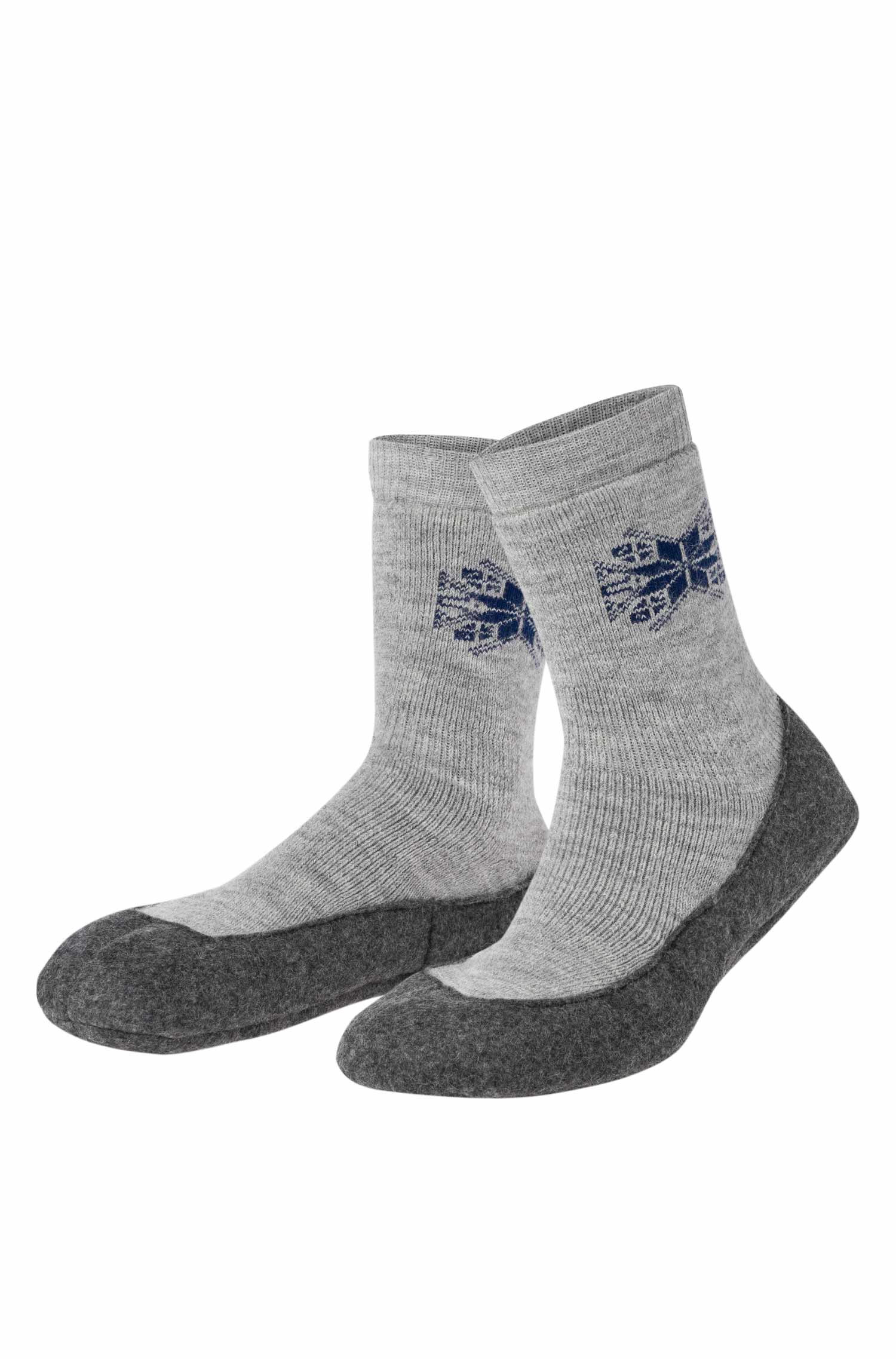 Alpaka HÜTTENSCHUHE DELUXE Hausschuhe aus Alpaka-Woll-Mix