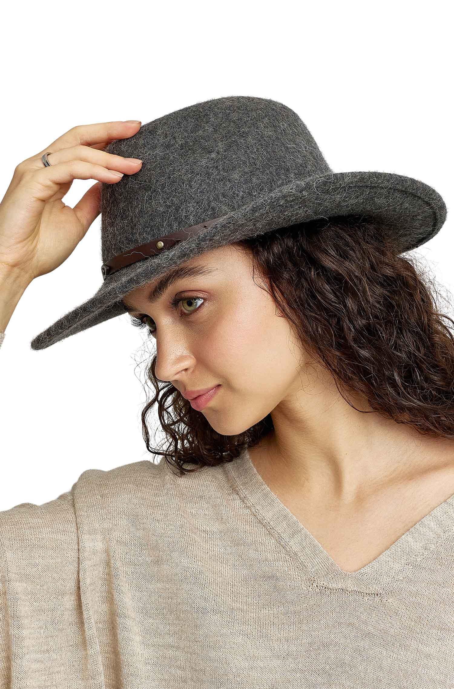 Chapeau en alpaga PATRIOT pour hommes et femmes style fedora feutré par KUNA