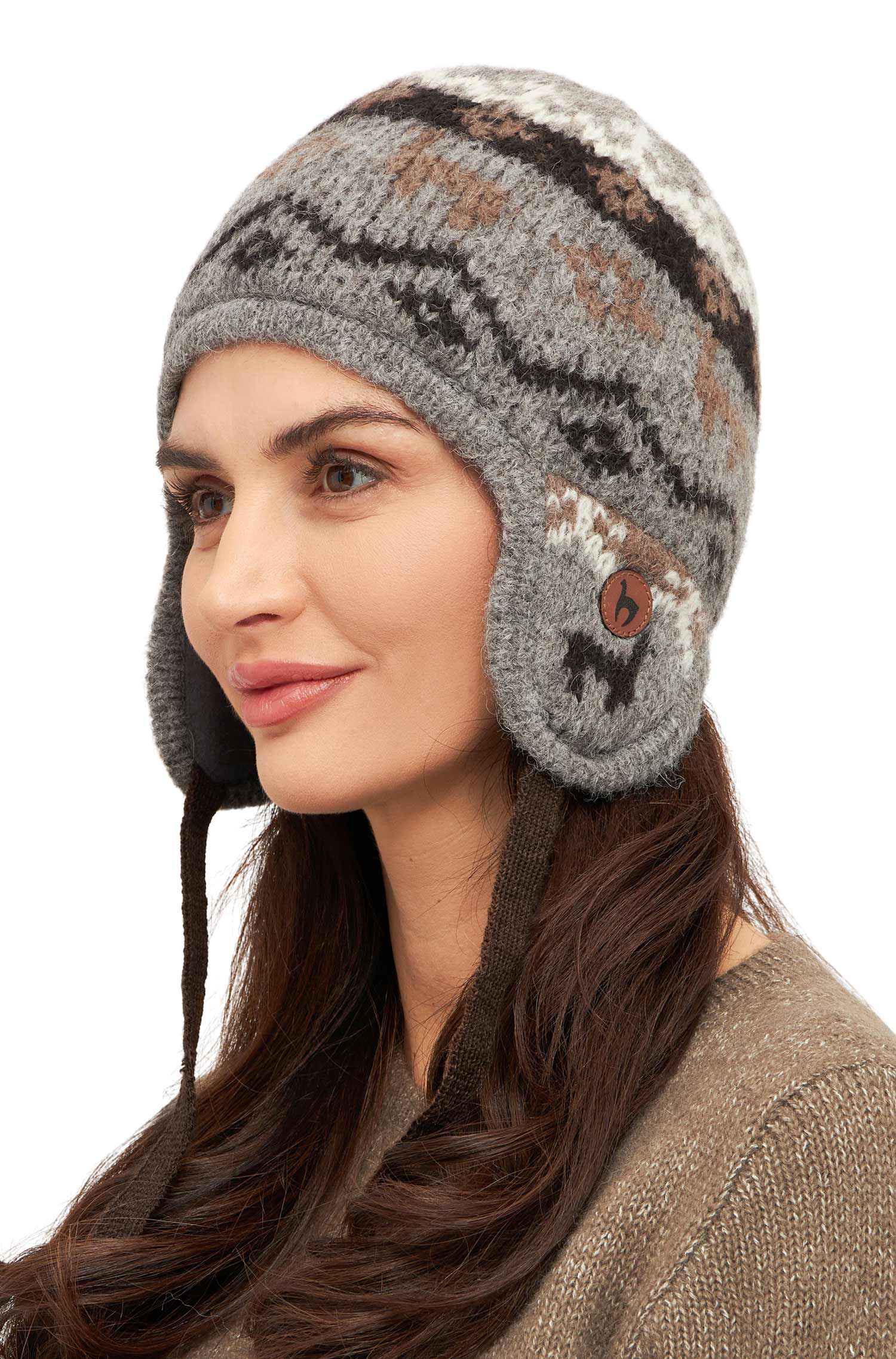 Alpaka Inka-Mütze NATURA aus 100% Alpaca Superfine