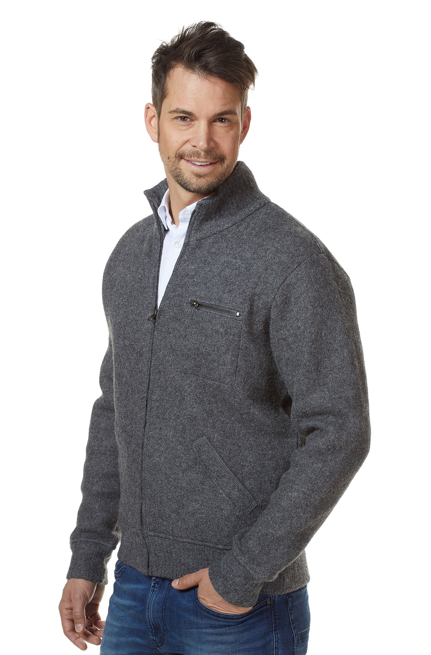 Alpaka Jacke GEORGE aus Baby alpaka und Wolle