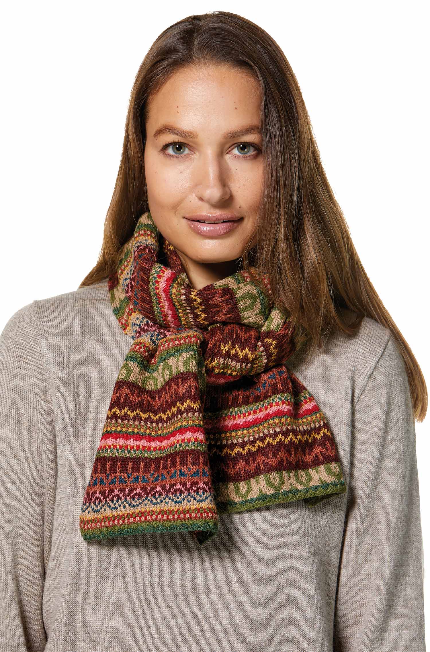 Alpaka Jacquard Schal LUNA aus 100% Baby Alpaka