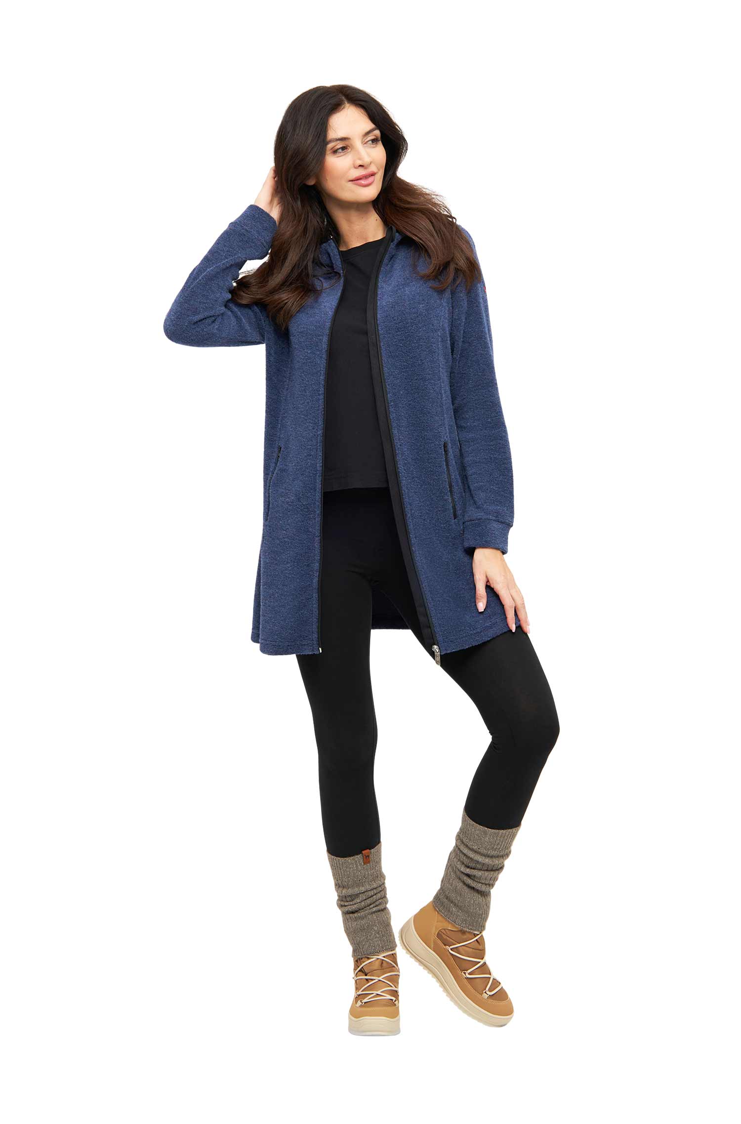 Alpaka Kapuzenmantel APU FLEECE
