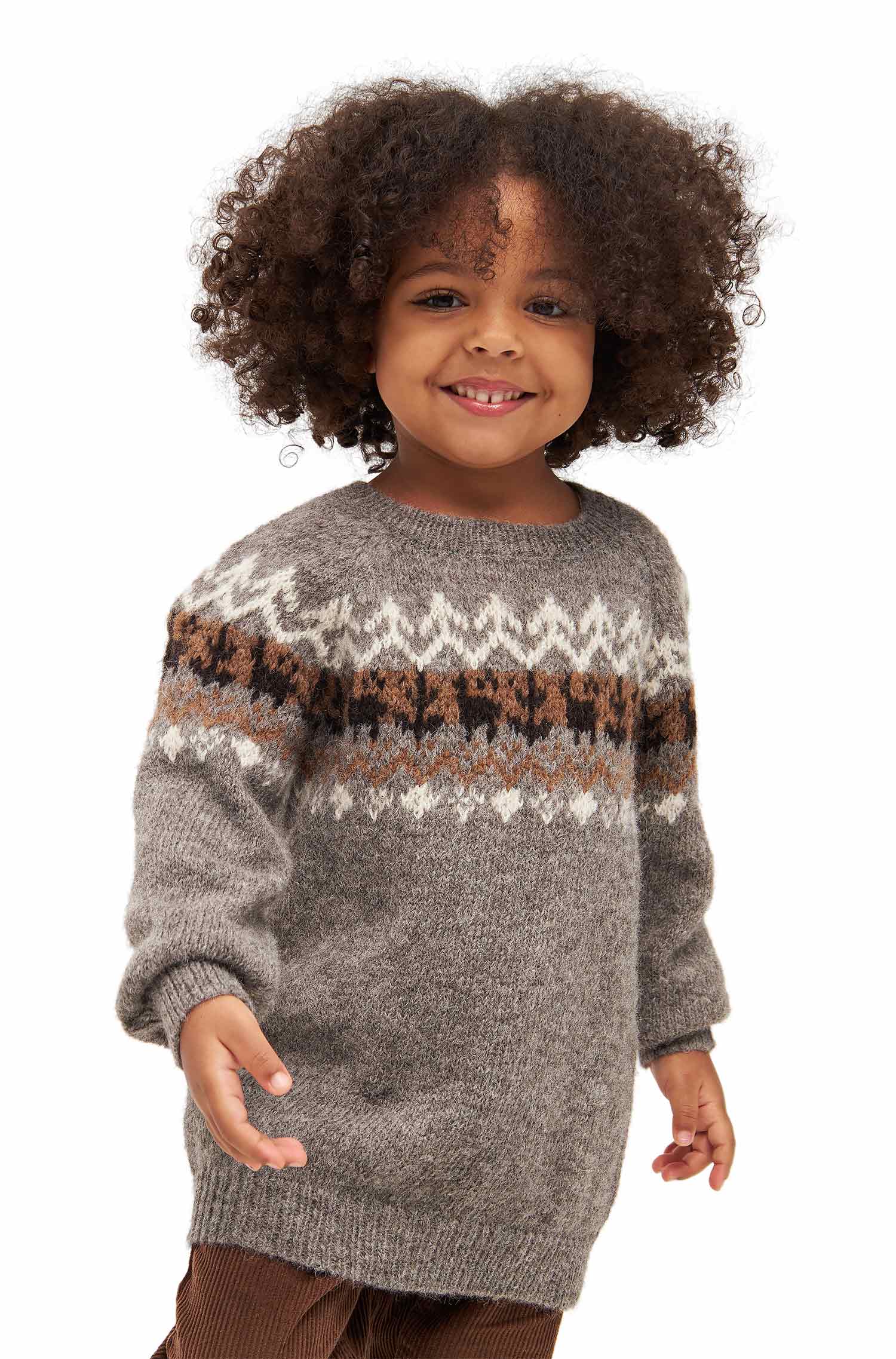 Pull pour enfants en alpaga NATURA en 100% alpaga non teint