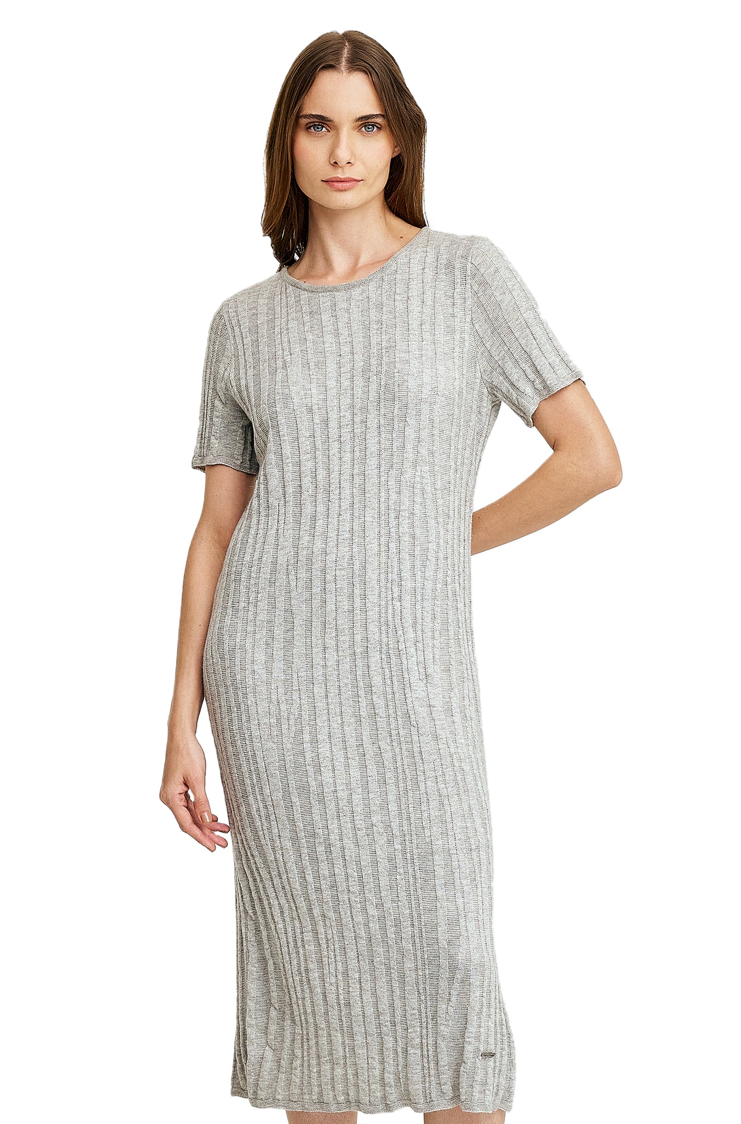 Alpaca dress WASABI made from baby alpaca eco &amp; organic cotton