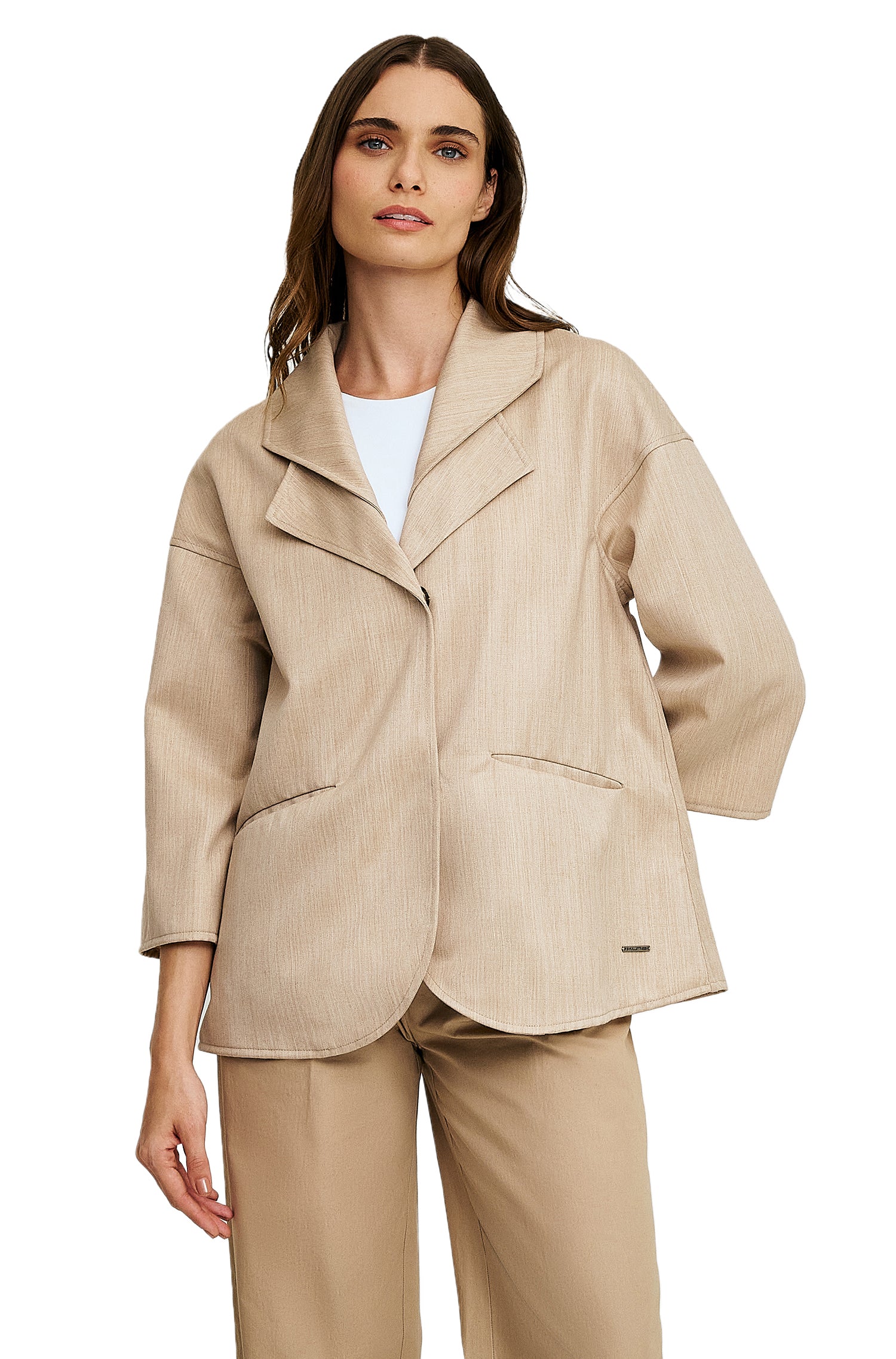 Manteau court en alpaga WHITTER en baby alpaga et laine