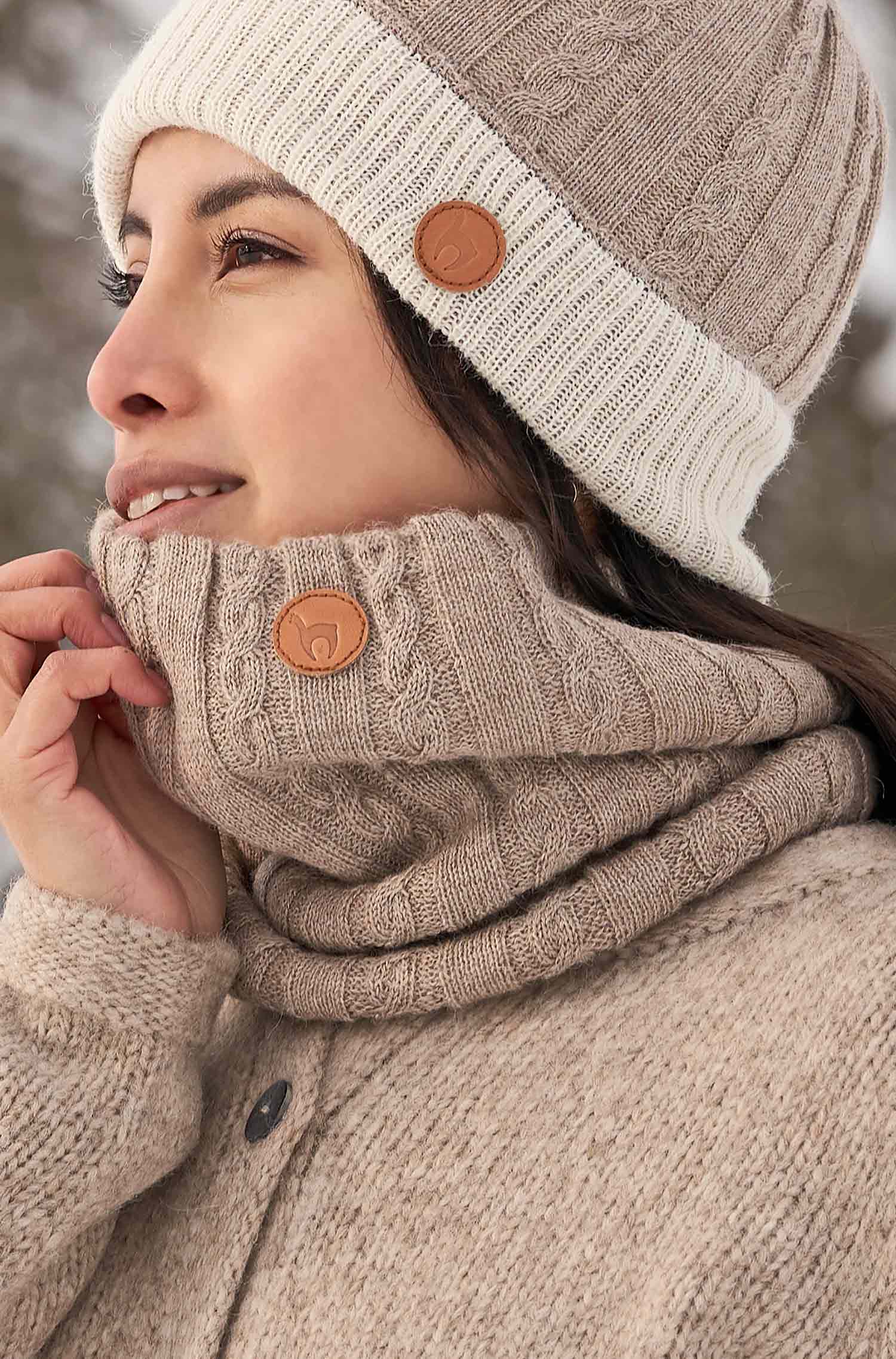 Alpaka Loop-Schal SUAVE aus Baby Alpaka und Merino