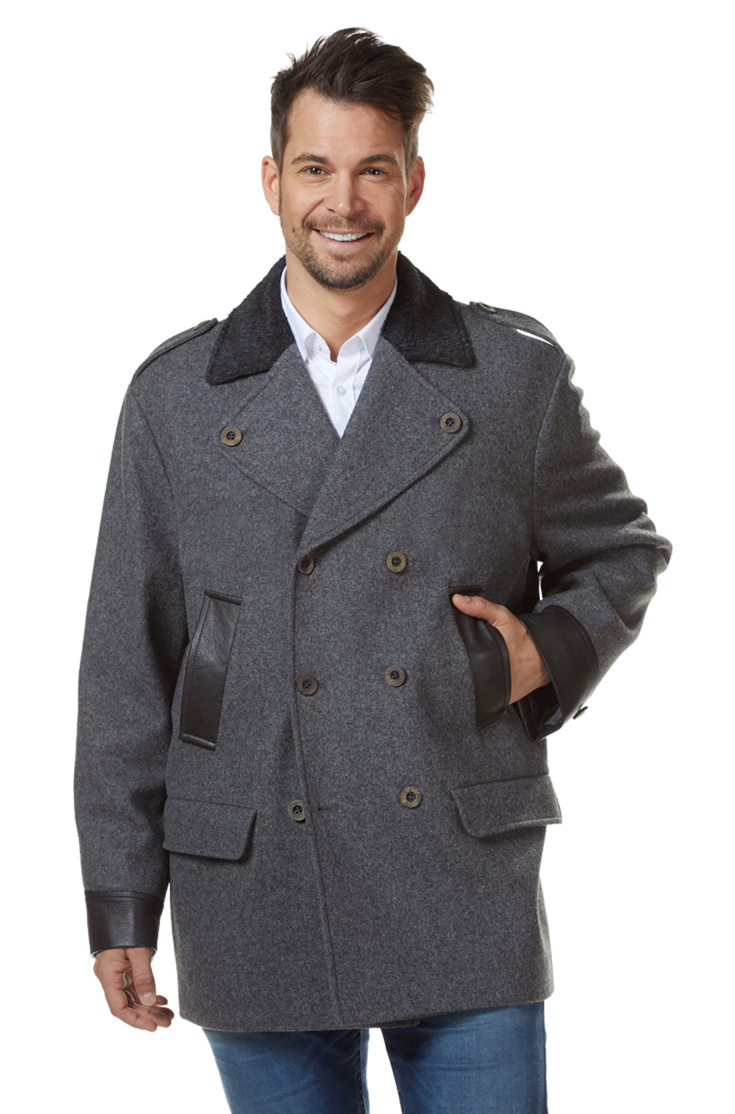 Manteau en alpaga COLANI en mélange d'alpaga et de laine