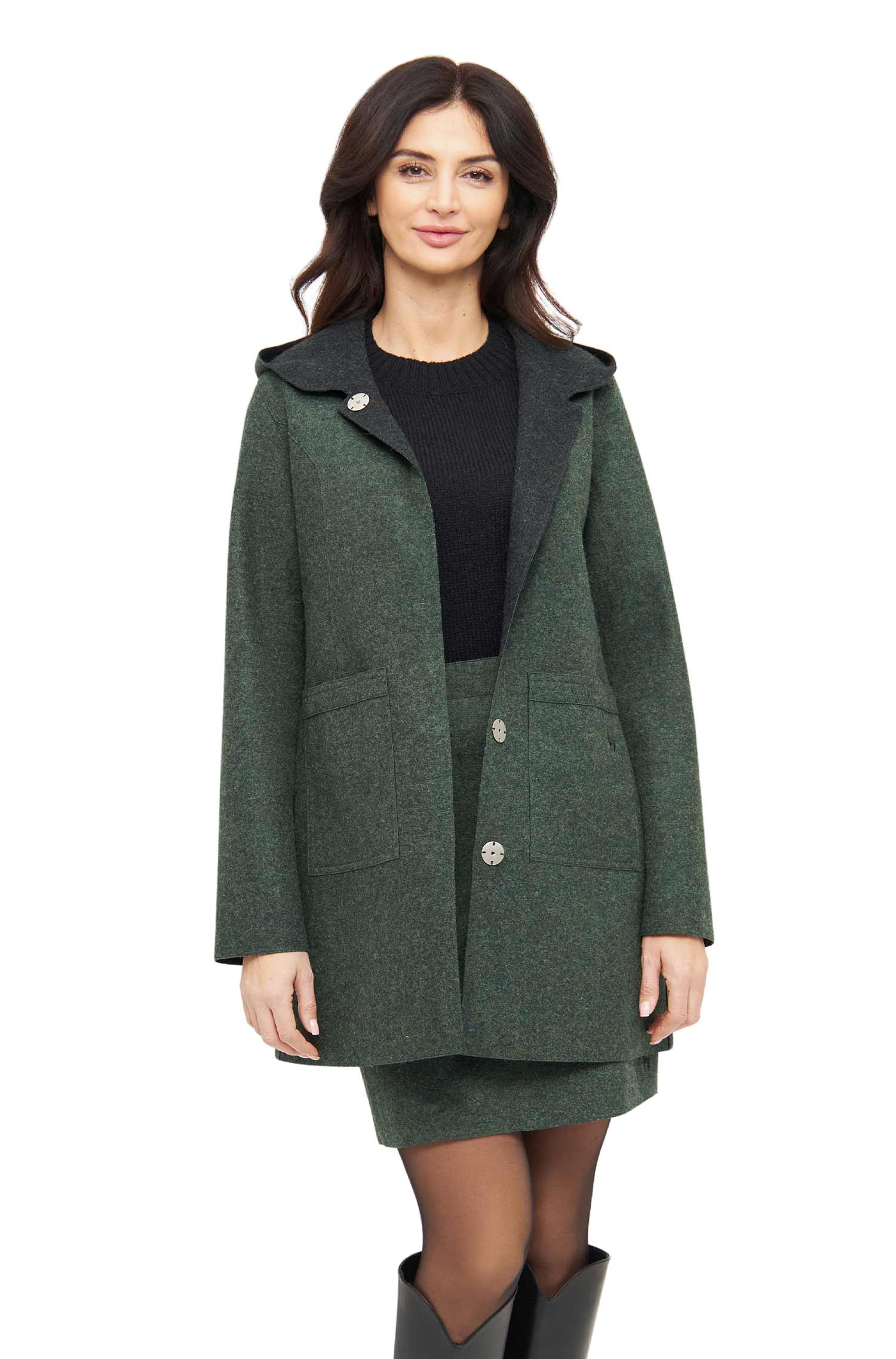 Alpaka Mantel COSTA aus Baby Alpaka-Merino-Mix