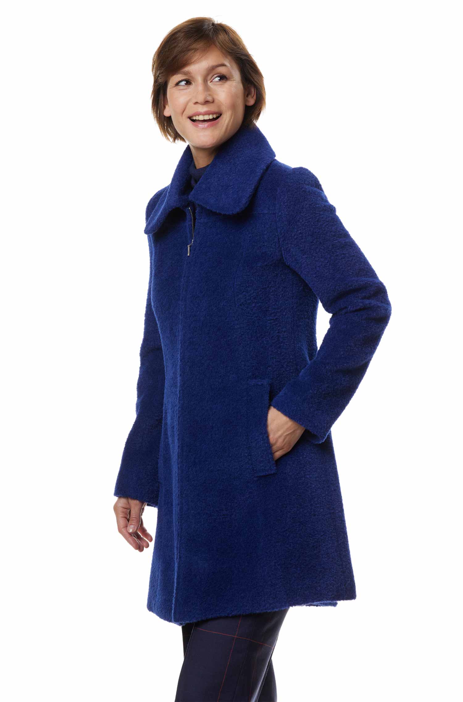 Alpaka Mantel FLURINA aus Alpaka und Wolle