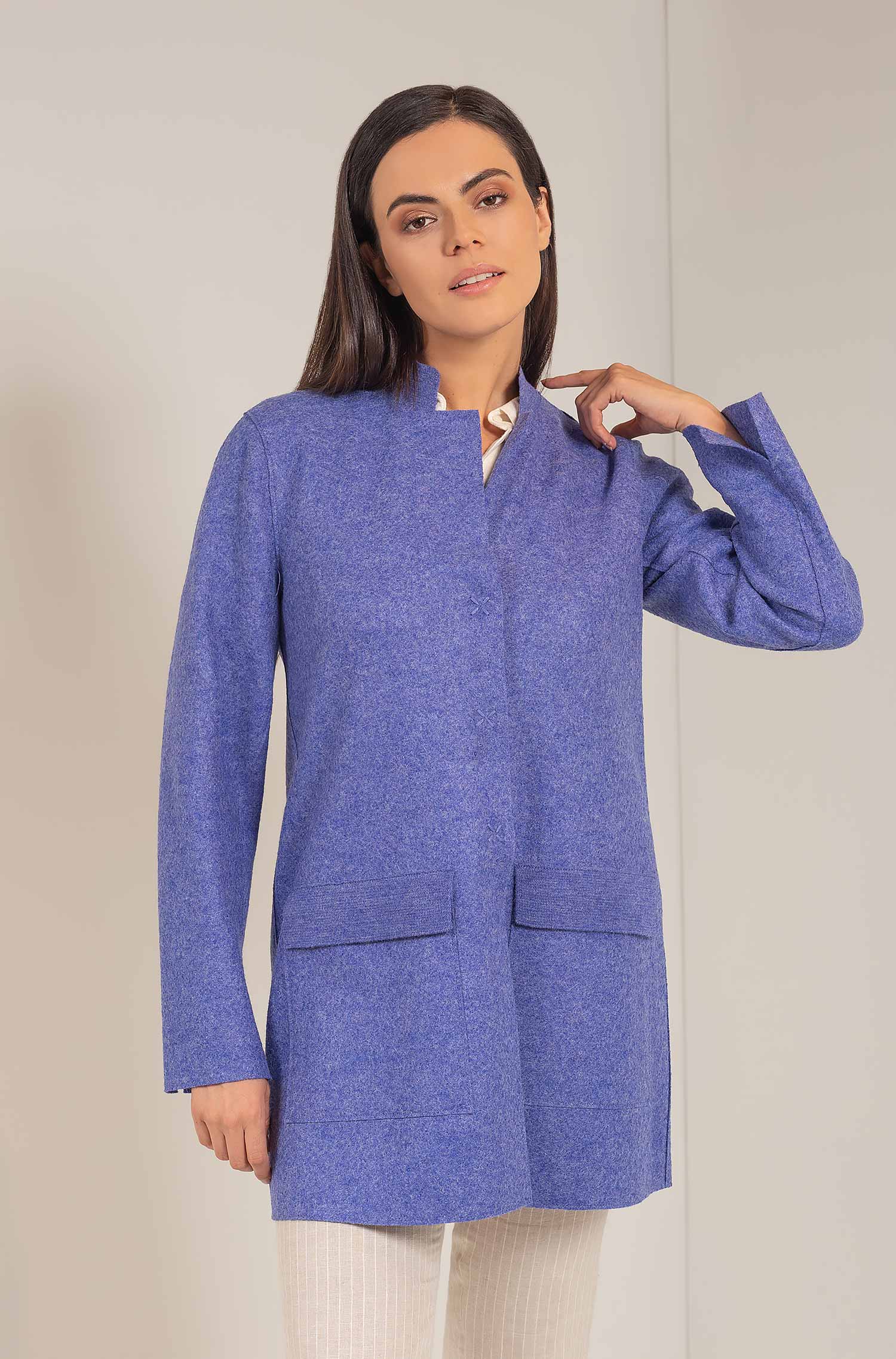 Manteau en alpaga URIVIOLA en alpaga et laine