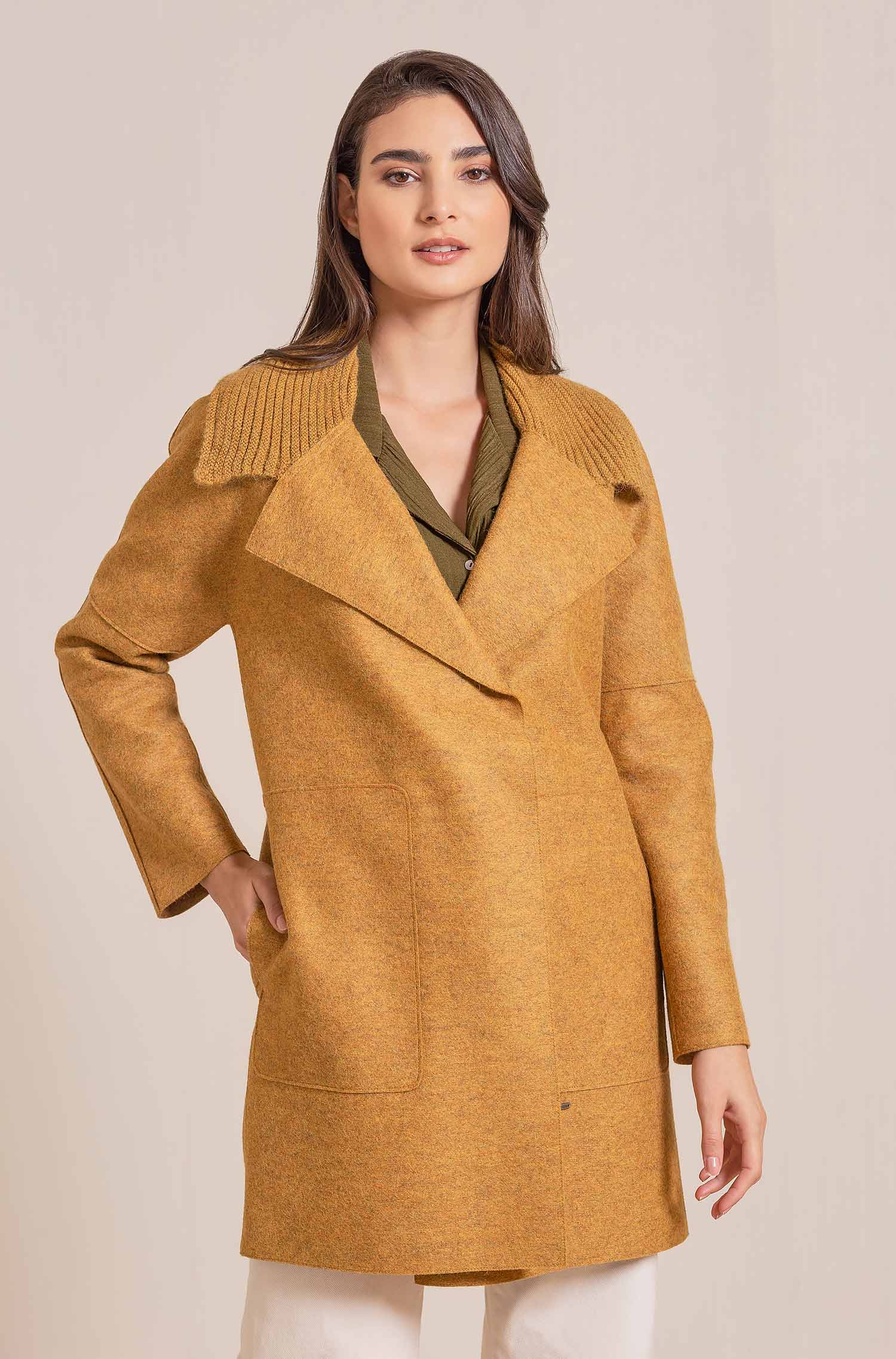 Manteau en alpaga VEGAS en alpaga et laine