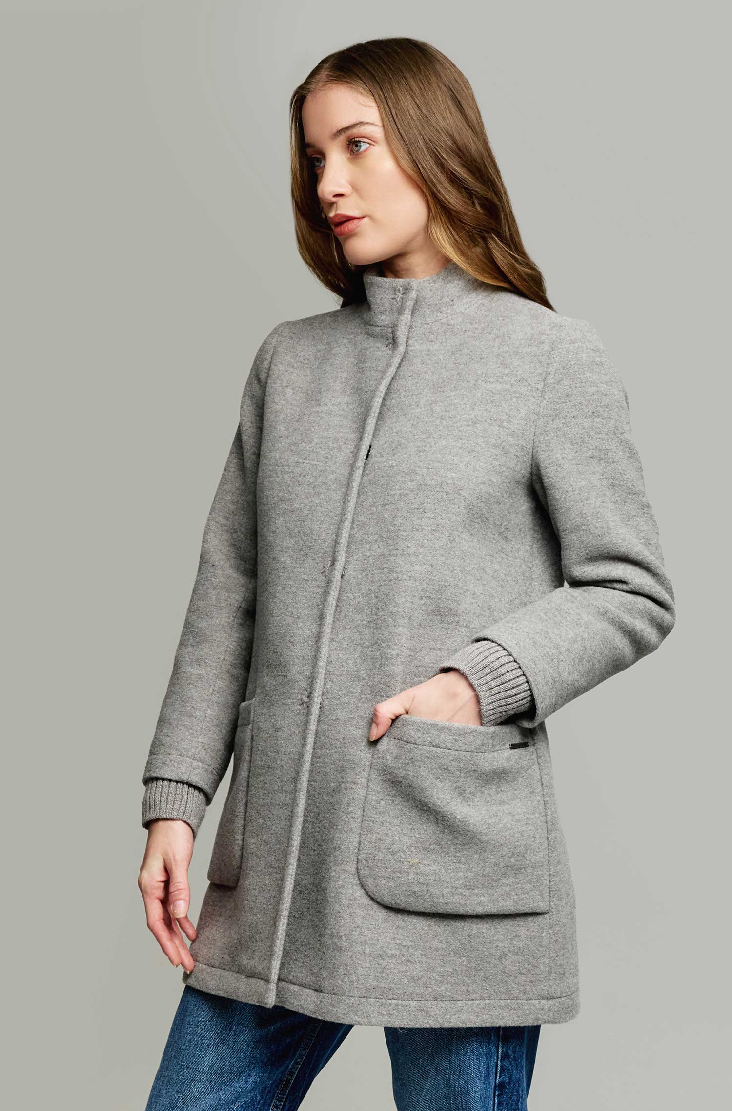 Manteau en alpaga YNES en mélange de laine d'alpaga