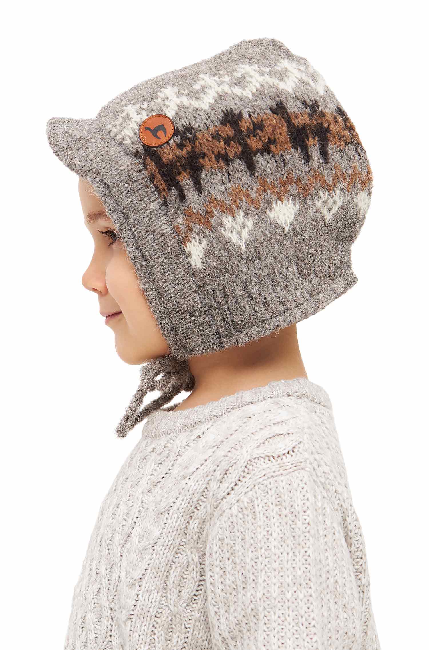 Alpaka Mütze NATURA aus 100% ungefärbtem Alpaka