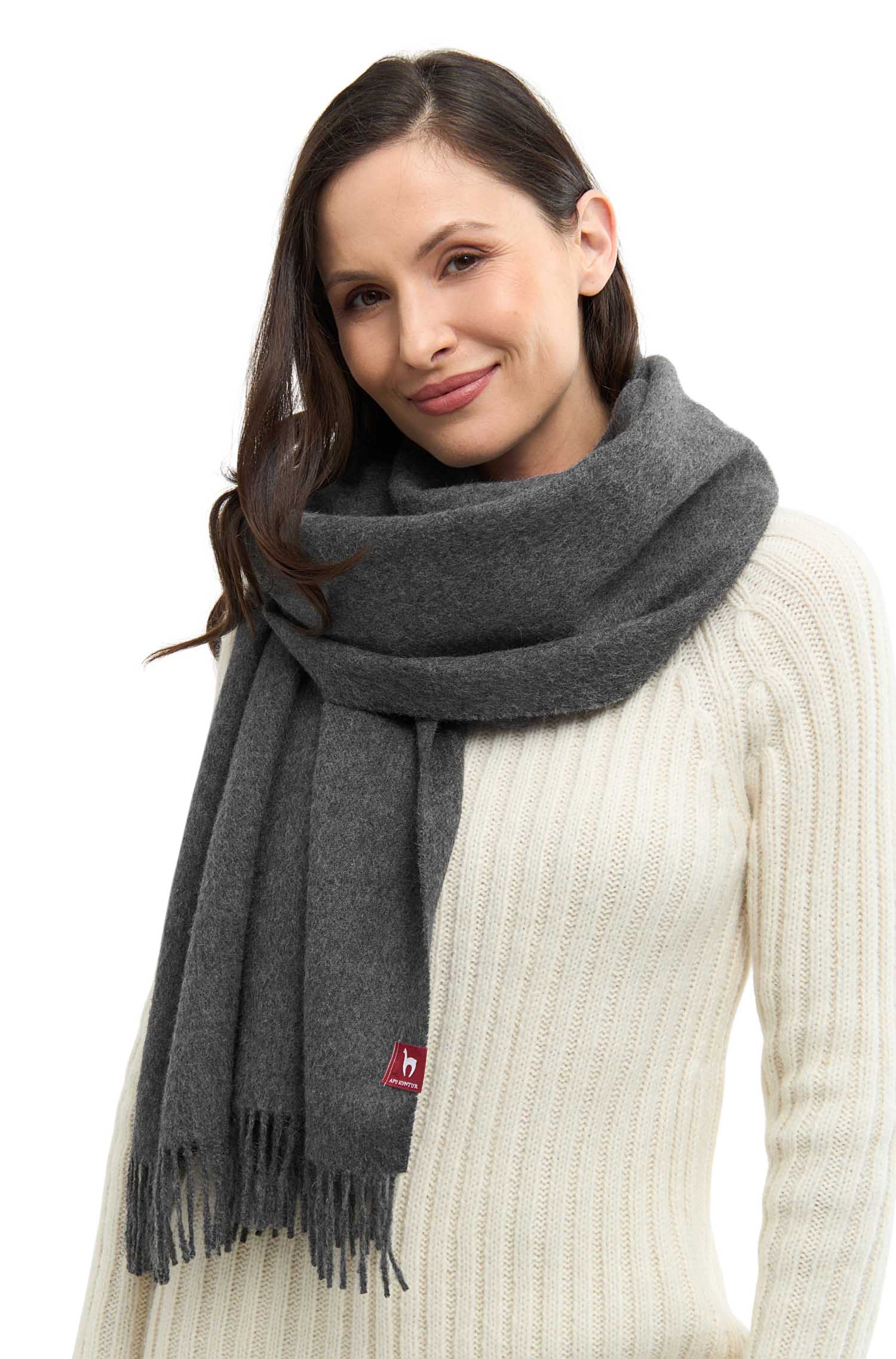 Alpaka Oversize Webschal UNI GRANDE aus 100% Baby Alpaka