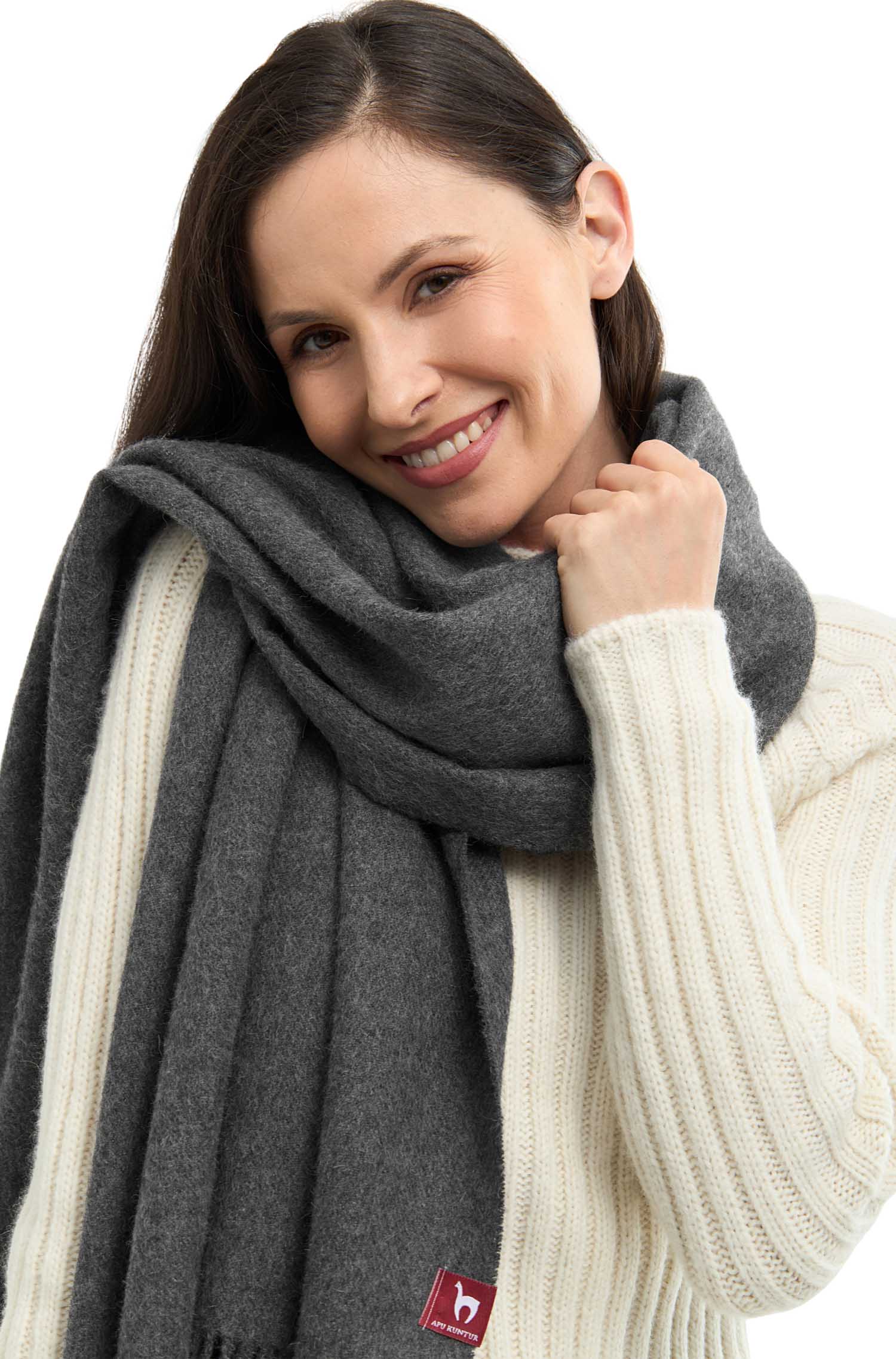 Alpaka Oversize Webschal UNI GRANDE aus 100% Baby Alpaka