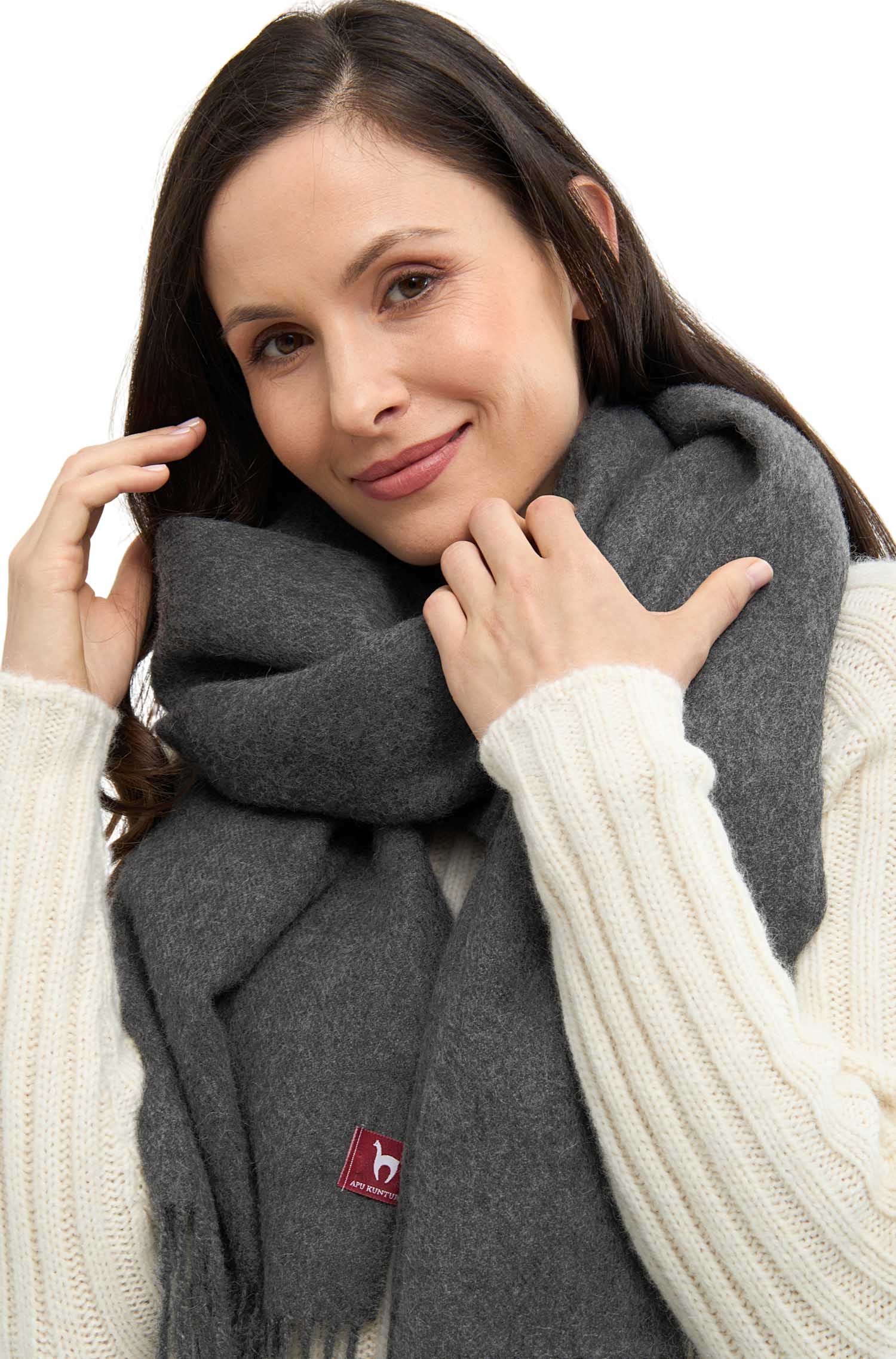 Alpaka Oversize Webschal UNI GRANDE aus 100% Baby Alpaka