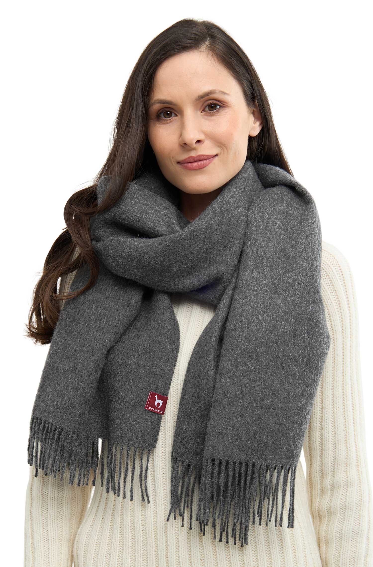 Alpaka Oversize Webschal UNI GRANDE aus 100% Baby Alpaka