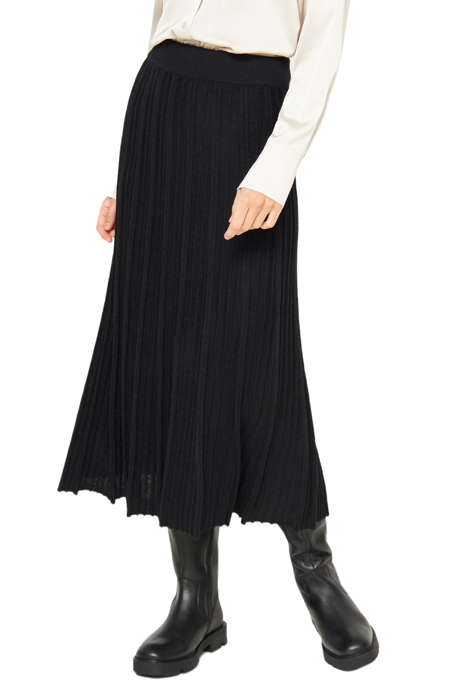 Alpaca pleated skirt STELLA from