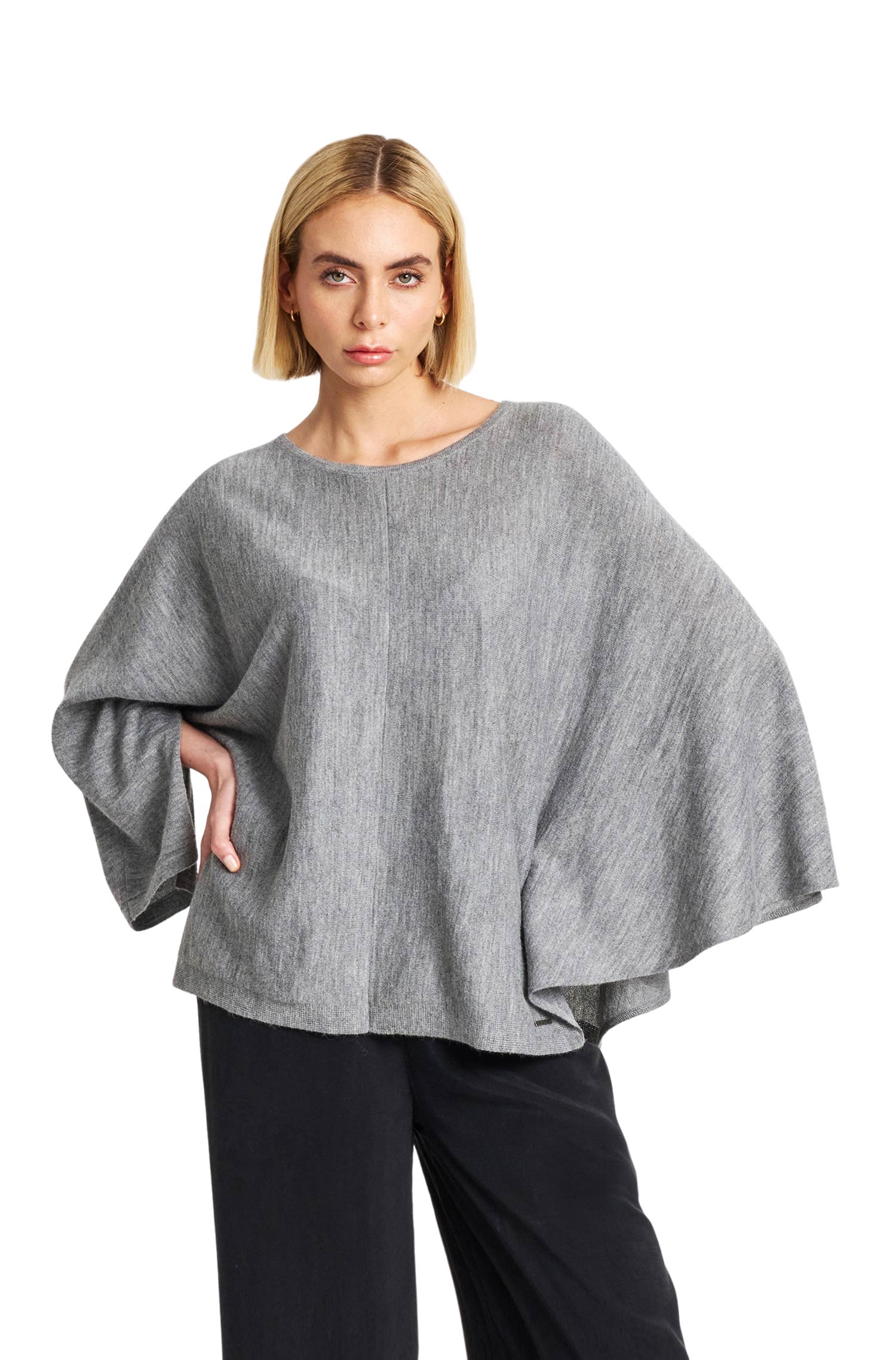 Alpaka Poncho WIMAR aus 100% Baby Alpaka