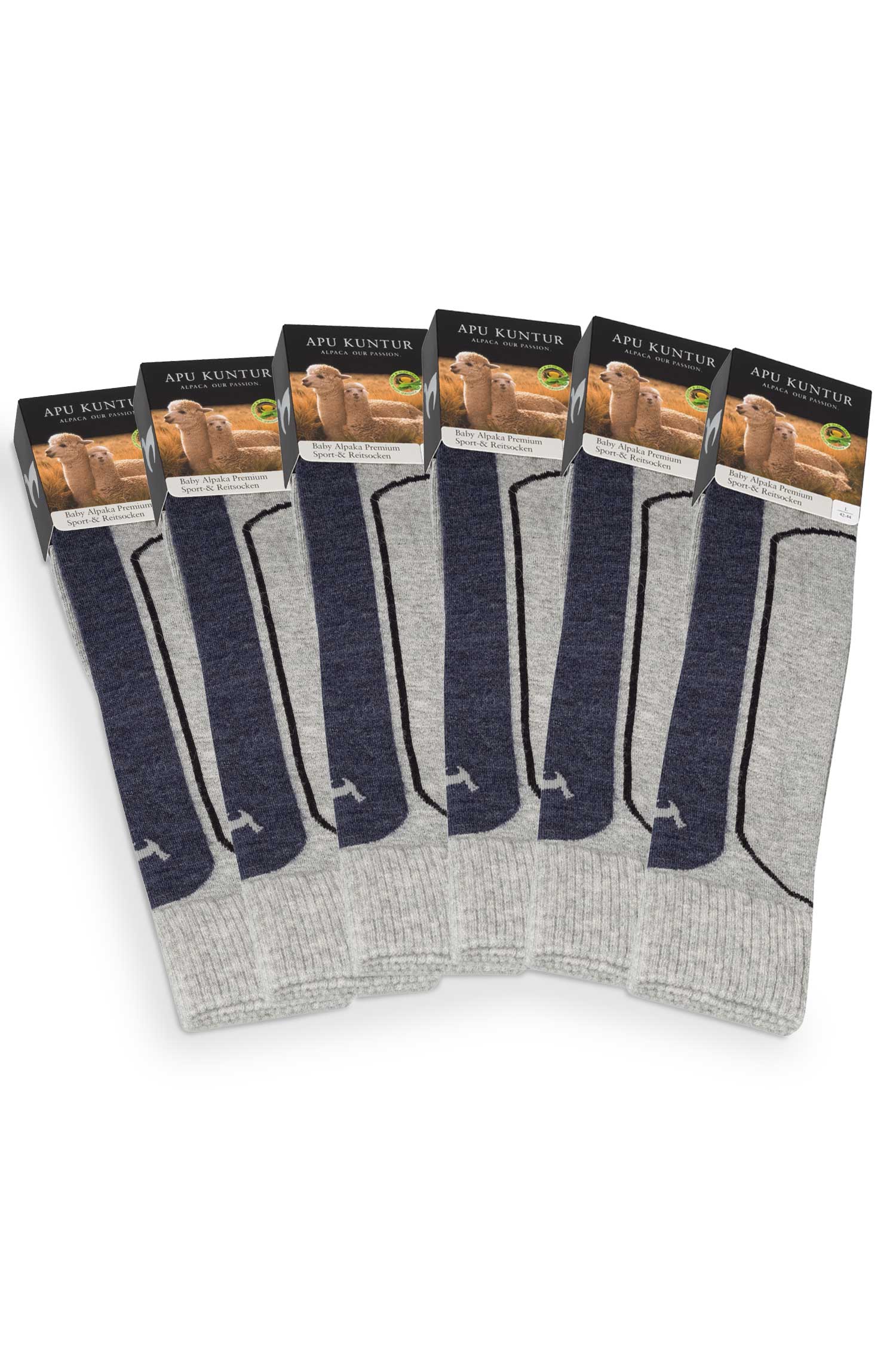 Alpaka Premium SKI- & SPORTSOCKEN 6er Pack aus Alpaka-Baumwoll-Mix