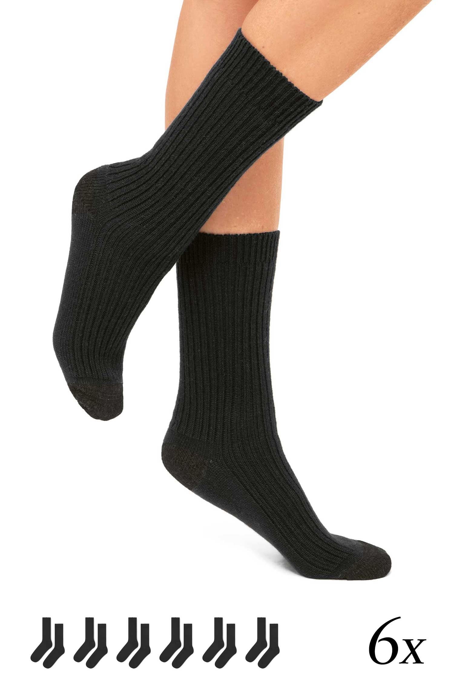 Alpaka Premium SOFTSOCKEN 6er Pack aus Baby-Alpaka-Wolle-Mix