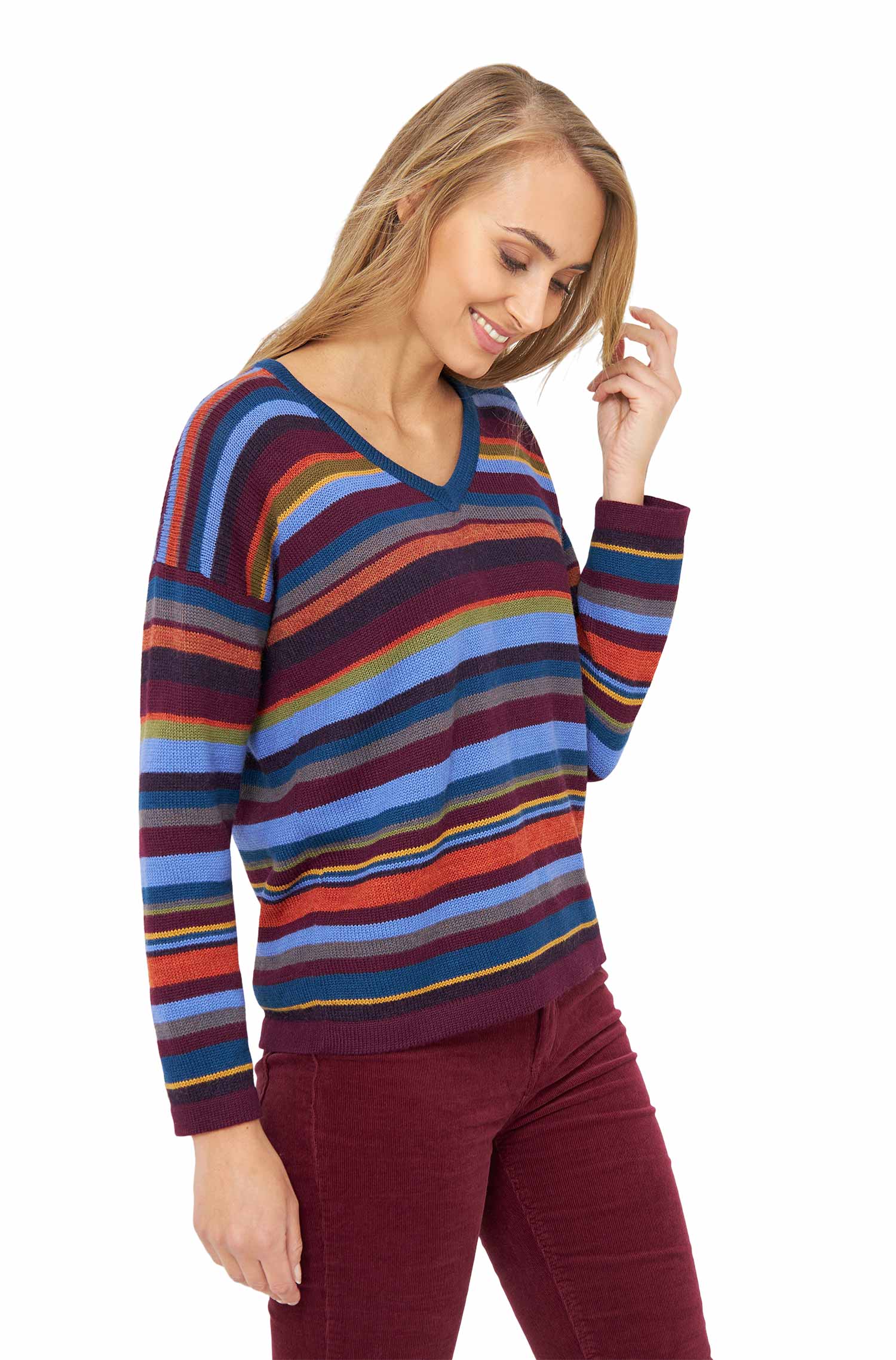 Alpaka Pullover ARCO IRIS aus 100% Baby Alpaka