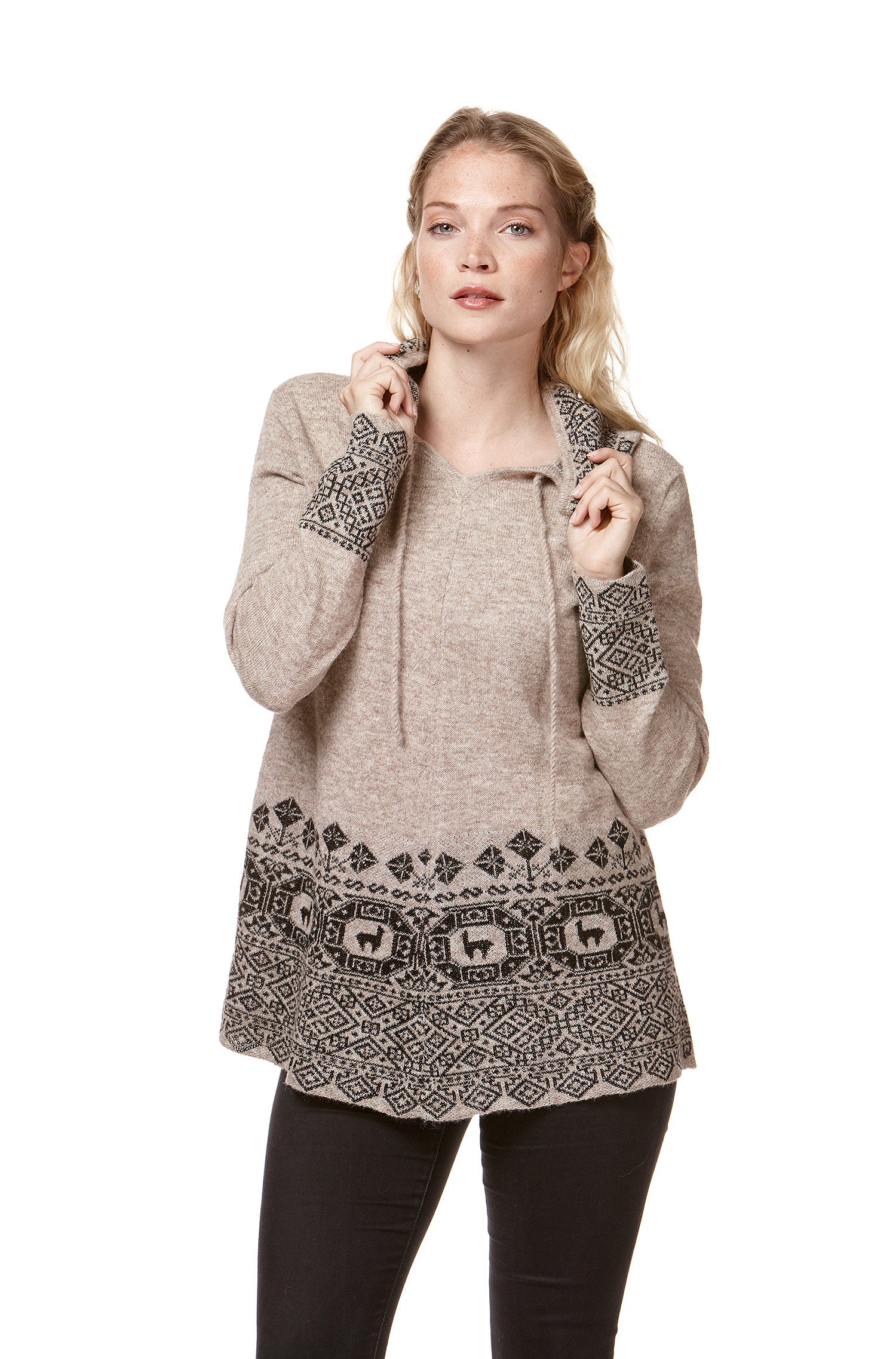 Alpaca sweater DIVINO made of 100% baby alpaca