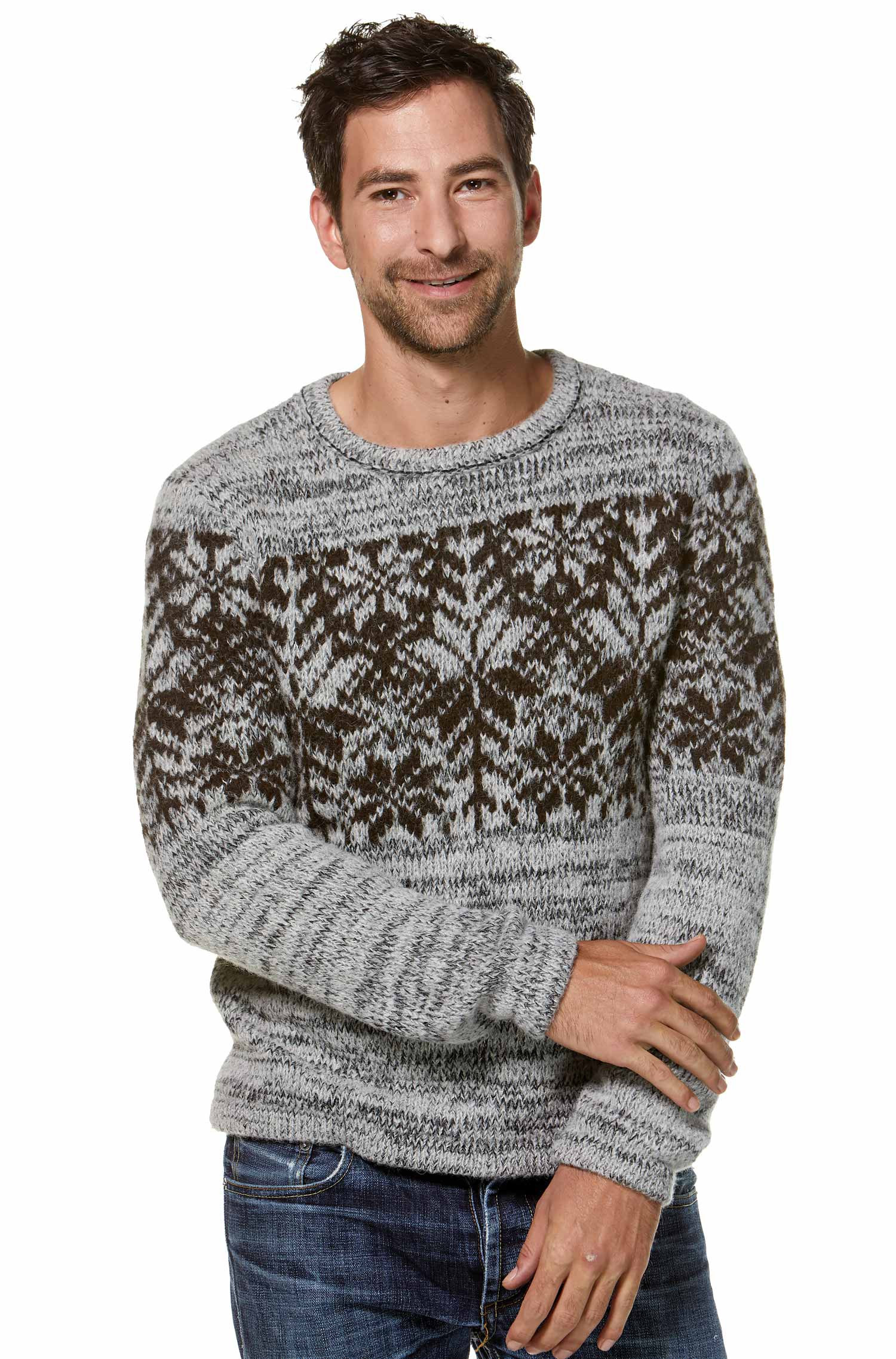 Herren Pullover aus 100% Alpaka Wolle - weich & wärmend