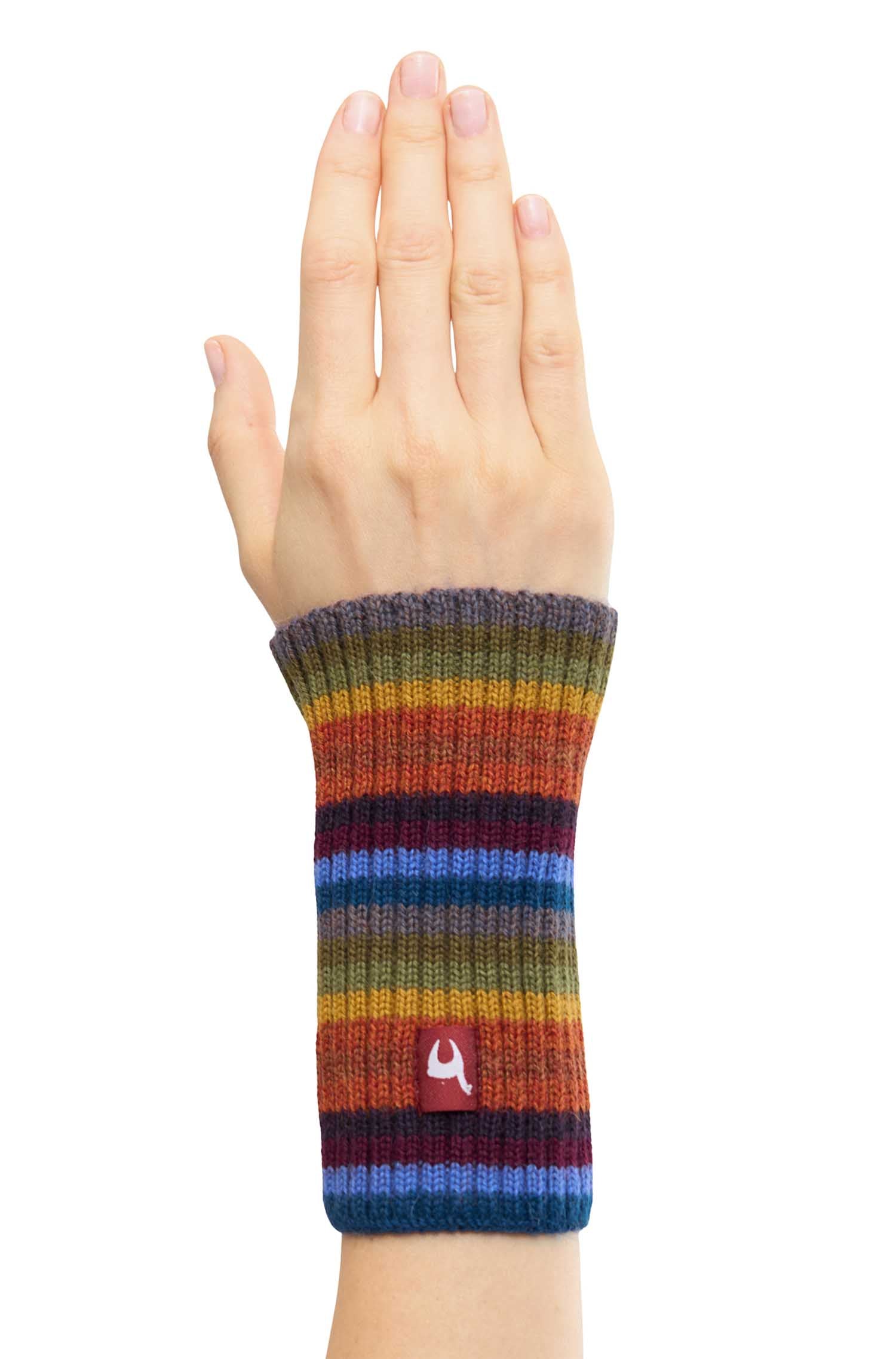 Alpaka Pulswärmer ARCO IRIS aus 100% Baby Alpaka