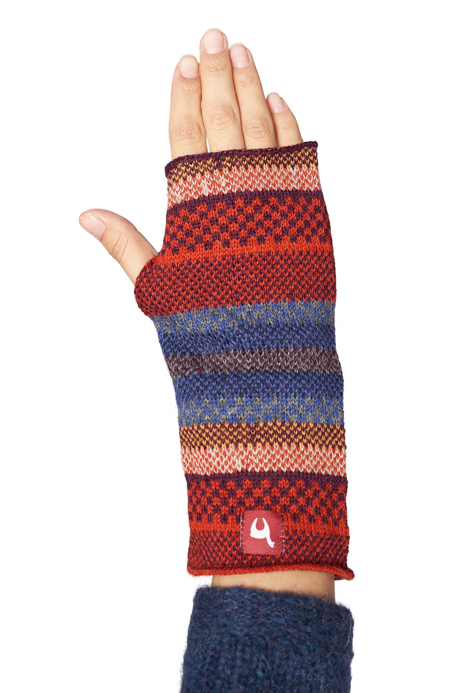 Alpaka Pulswärmer Fingerlose Handschuhe KYARA aus 100% Baby Alpaka