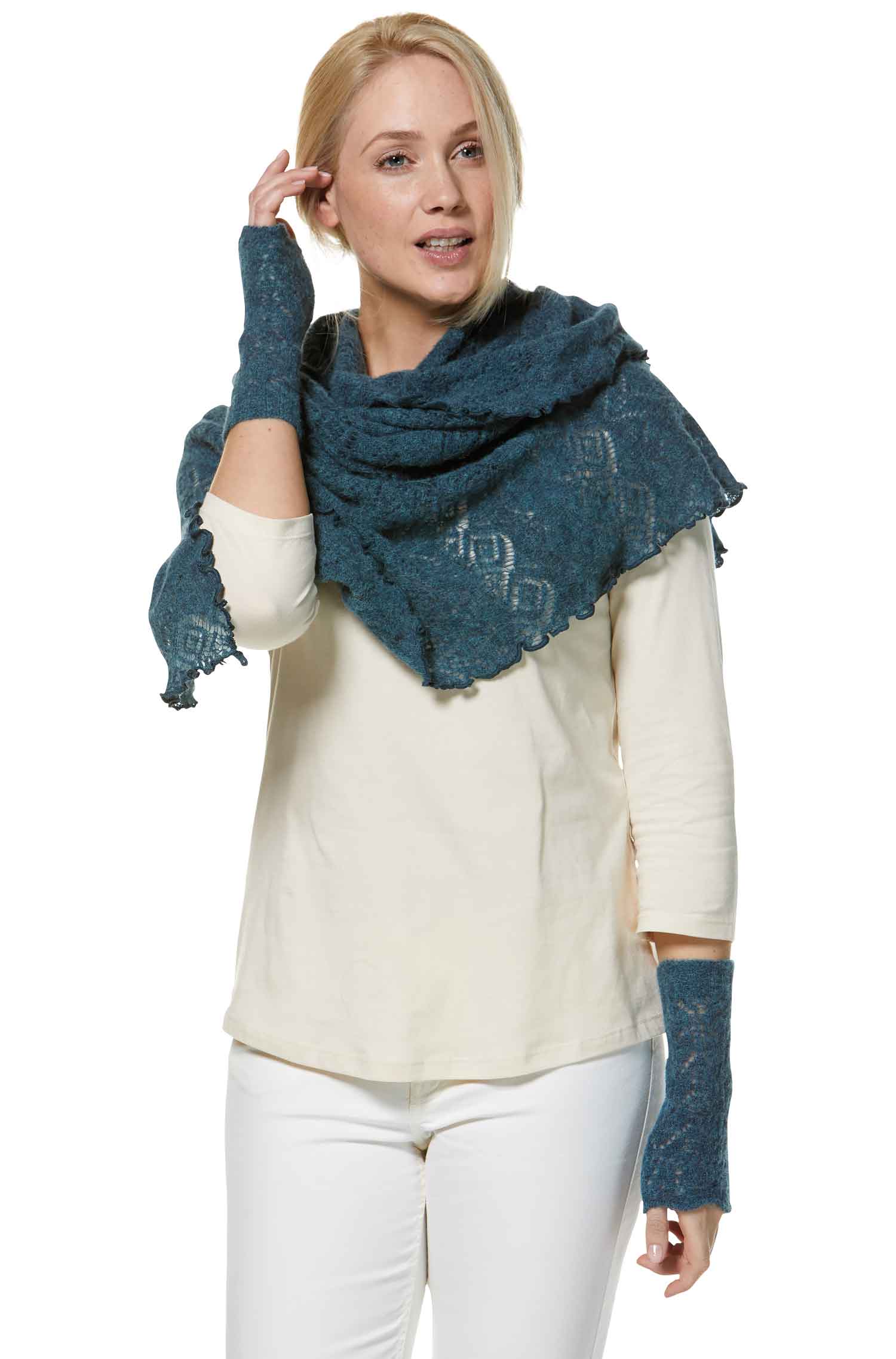 Alpaka Pulswärmer HADIA aus 55% Baby Alpaka & 26% Merino