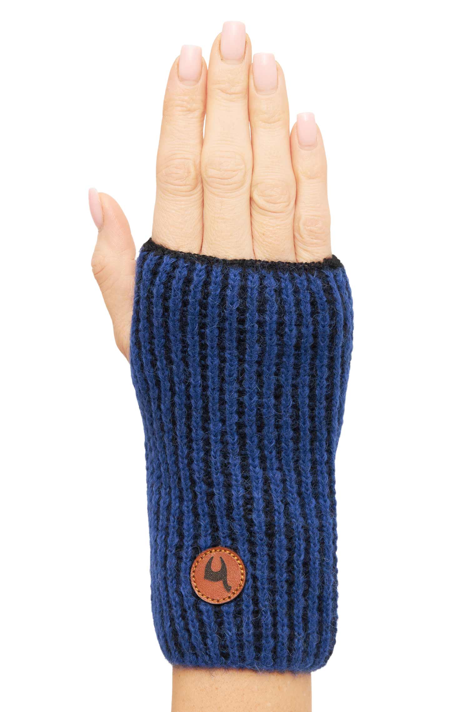 Alpaka Pulswärmer MARINO aus Baby Alpaka & Baumwolle