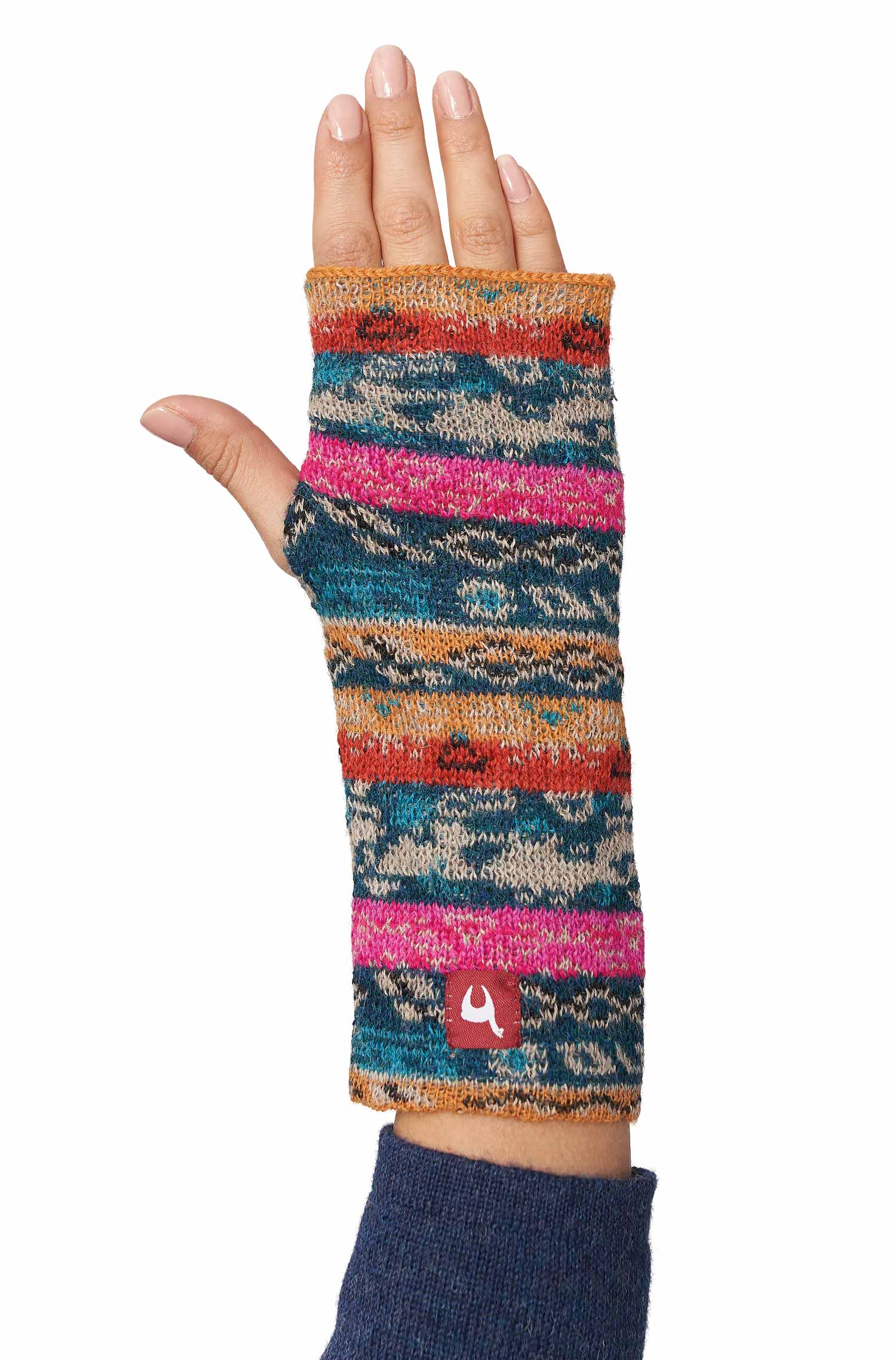 Alpaca wrist warmers TAMIA made from 100% baby alpaca