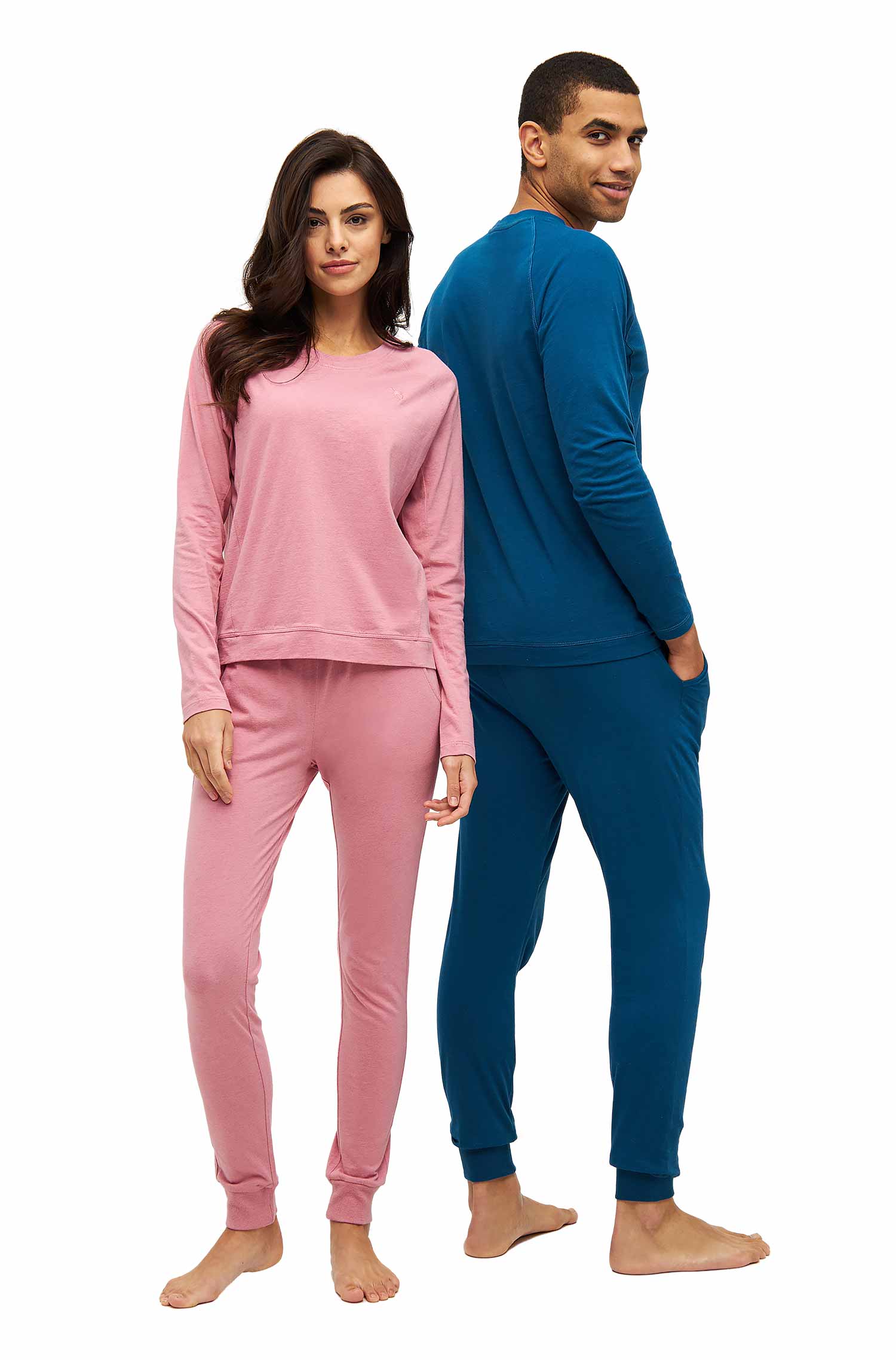 Alpaka Pyjama Damen Sweatshirt DREAMLINE aus Alpaka-Baumwoll-Mix