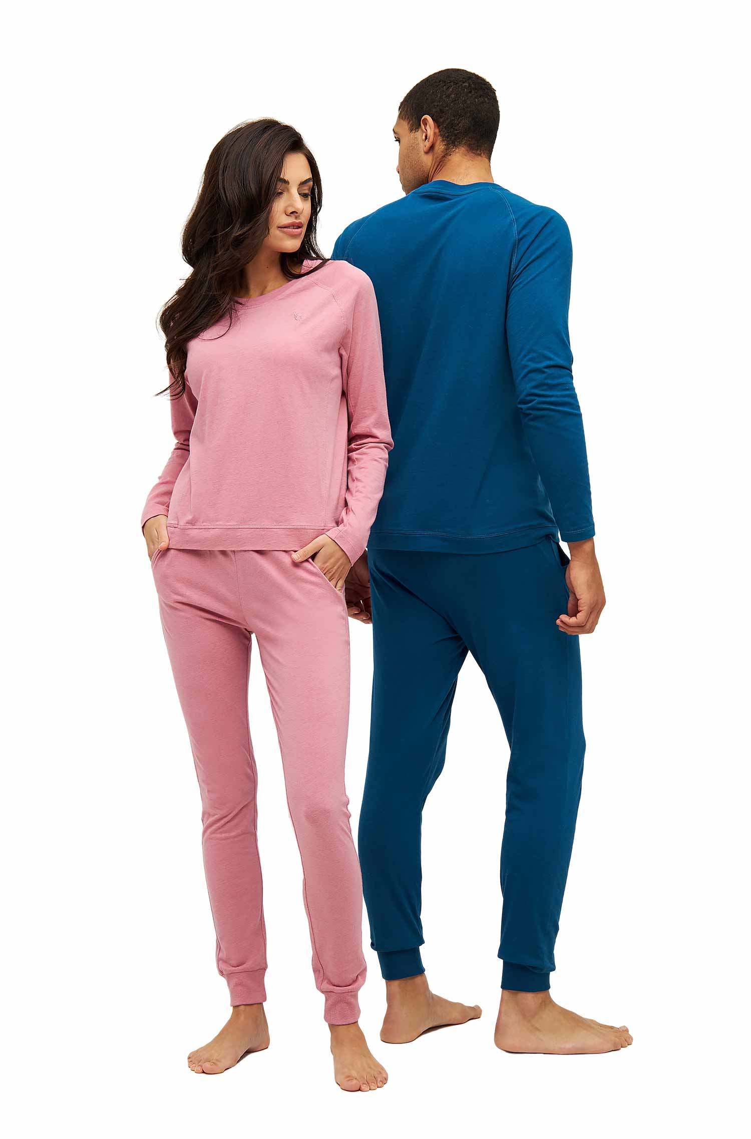 Alpaka Pyjama Damen Sweatshirt DREAMLINE aus Alpaka-Baumwoll-Mix