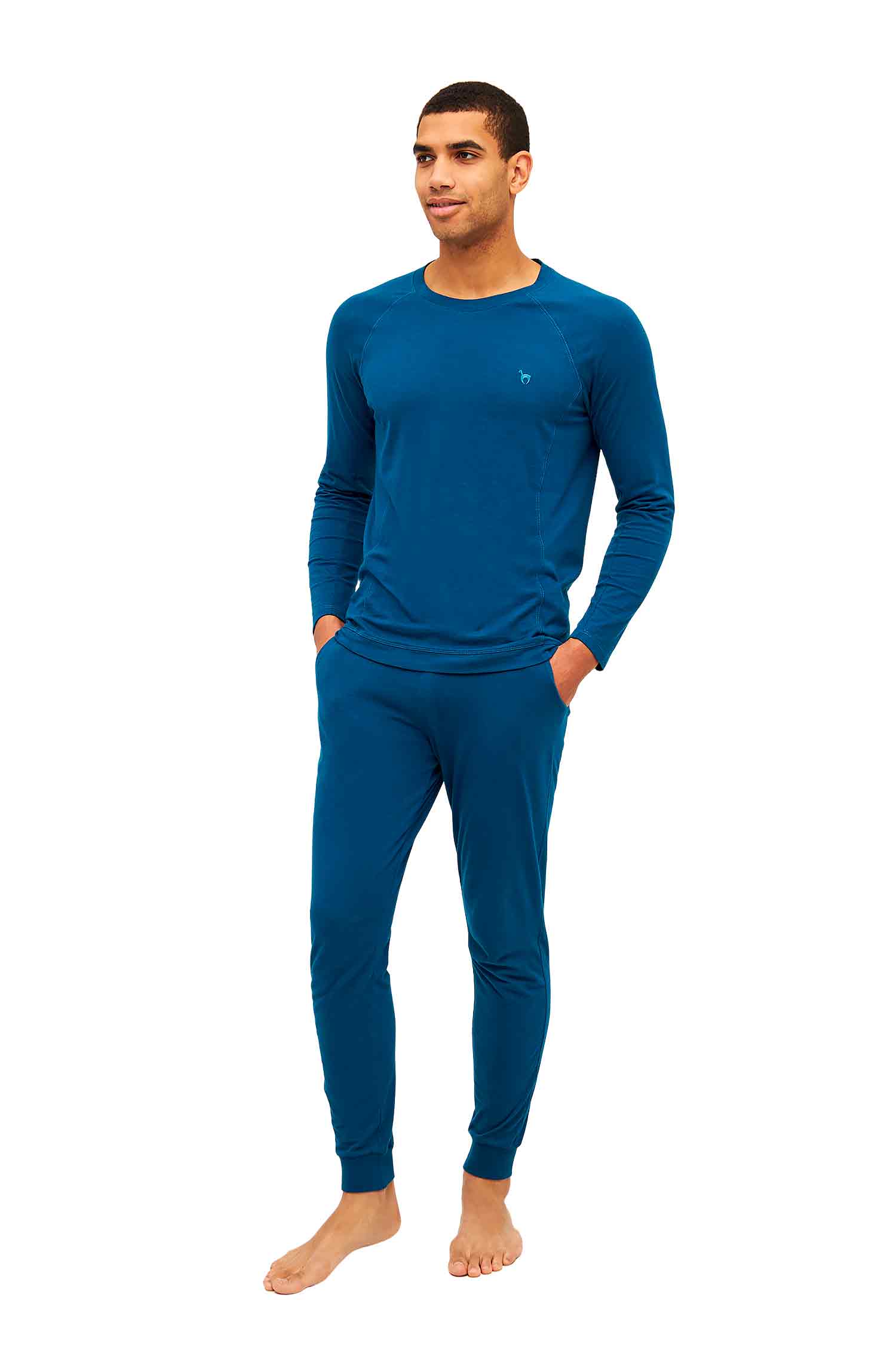 Alpaka Pyjama Herren Hose DREAMLINE aus Alpaka-Baumwoll-Mix