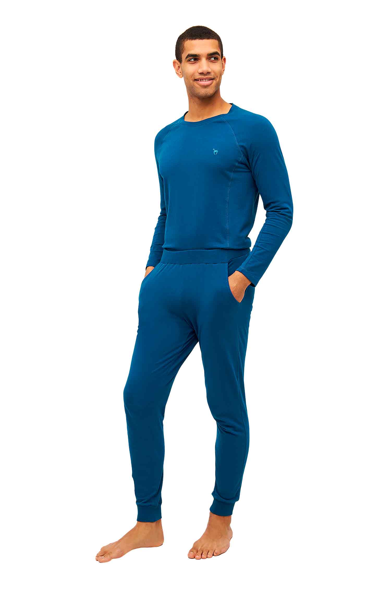Alpaka Pyjama Herren Hose DREAMLINE aus Alpaka-Baumwoll-Mix