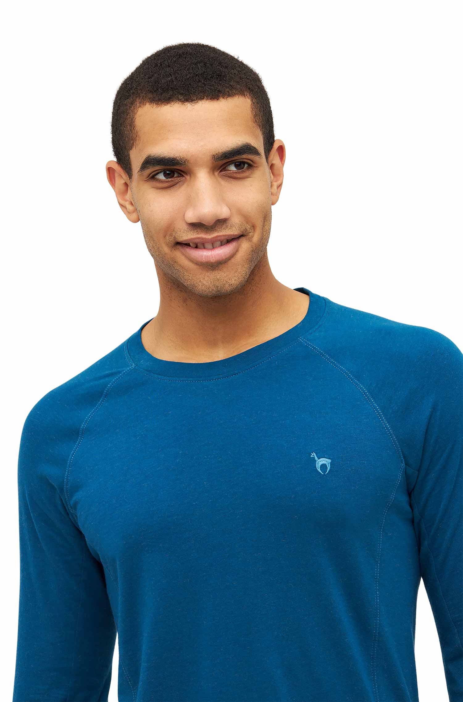 Alpaka Pyjama Herren Oberteil DREAMLINE aus Alpaka-Baumwoll-Mix