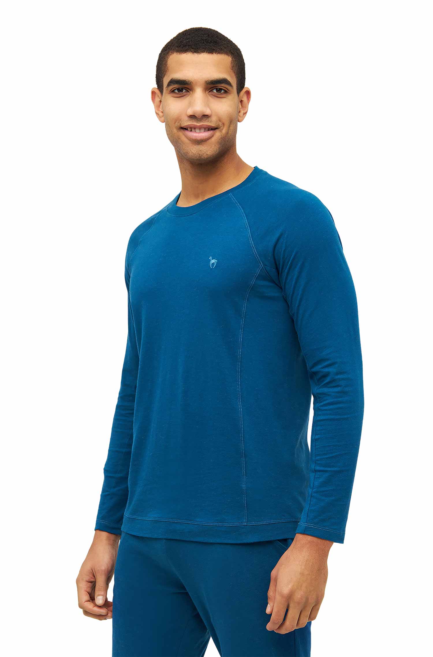 Alpaka Pyjama Herren Oberteil DREAMLINE aus Alpaka-Baumwoll-Mix