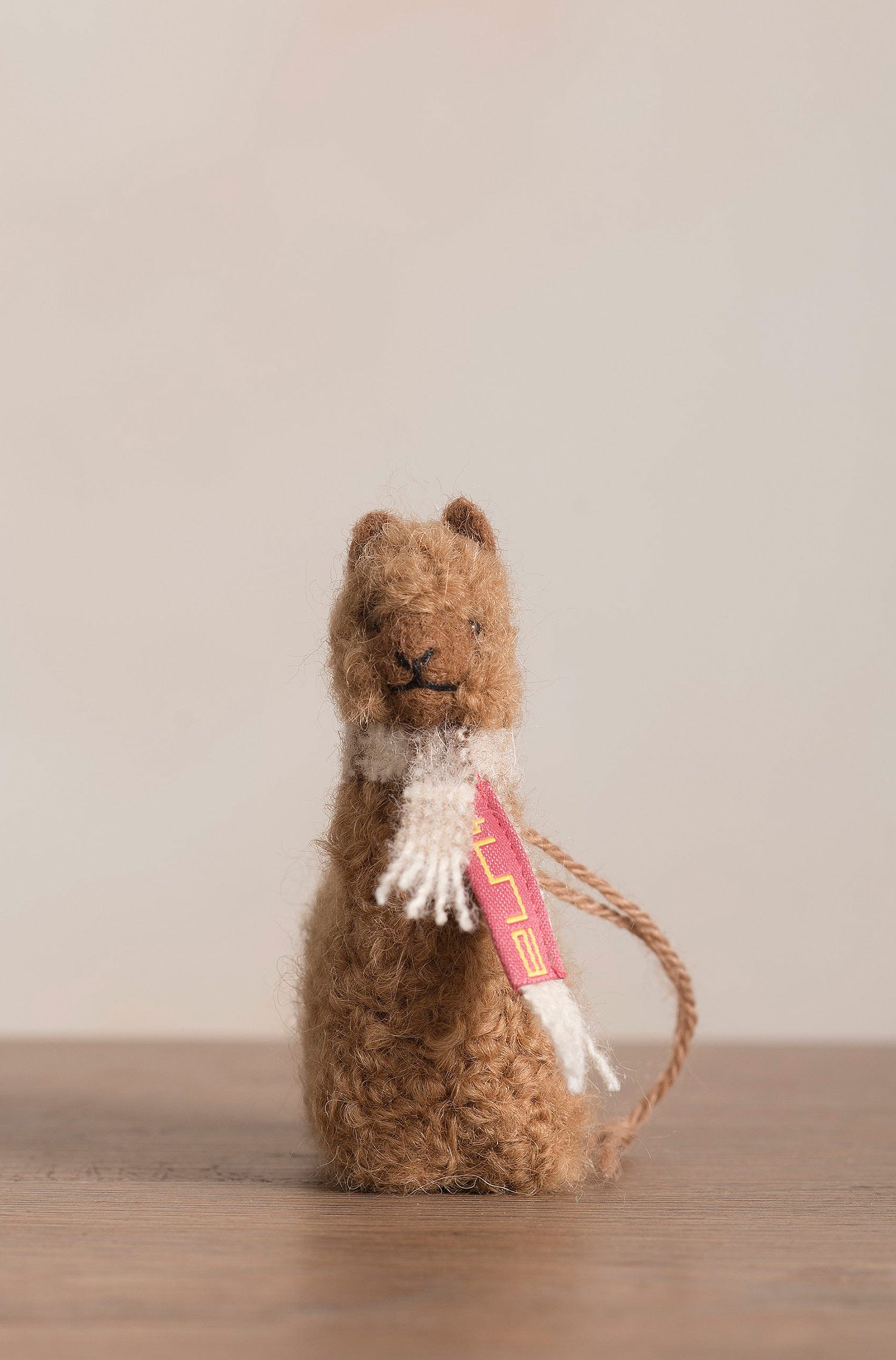 Alpaca QÓNI PEQUEÑO plush toy decoration 7cm wool