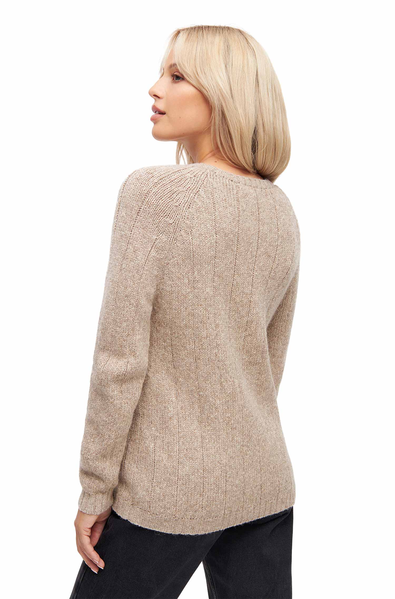 Alpaka Rundhals Pullover MOANA aus 60% Alpaka & 30% Merino Wolle