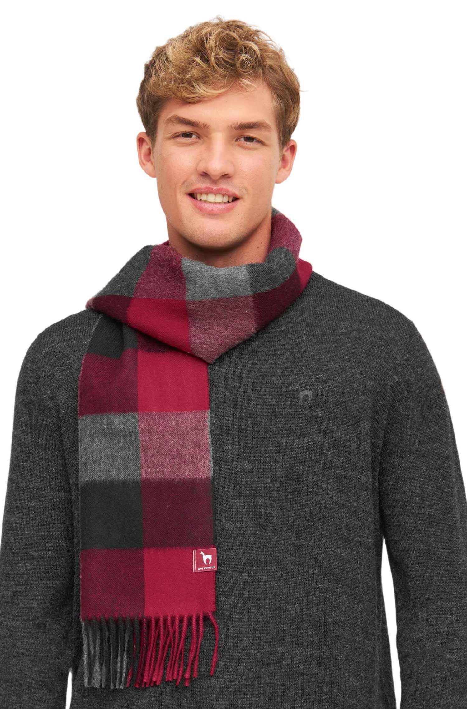 Alpaka Schal KARO aus 100% Baby Alpaka