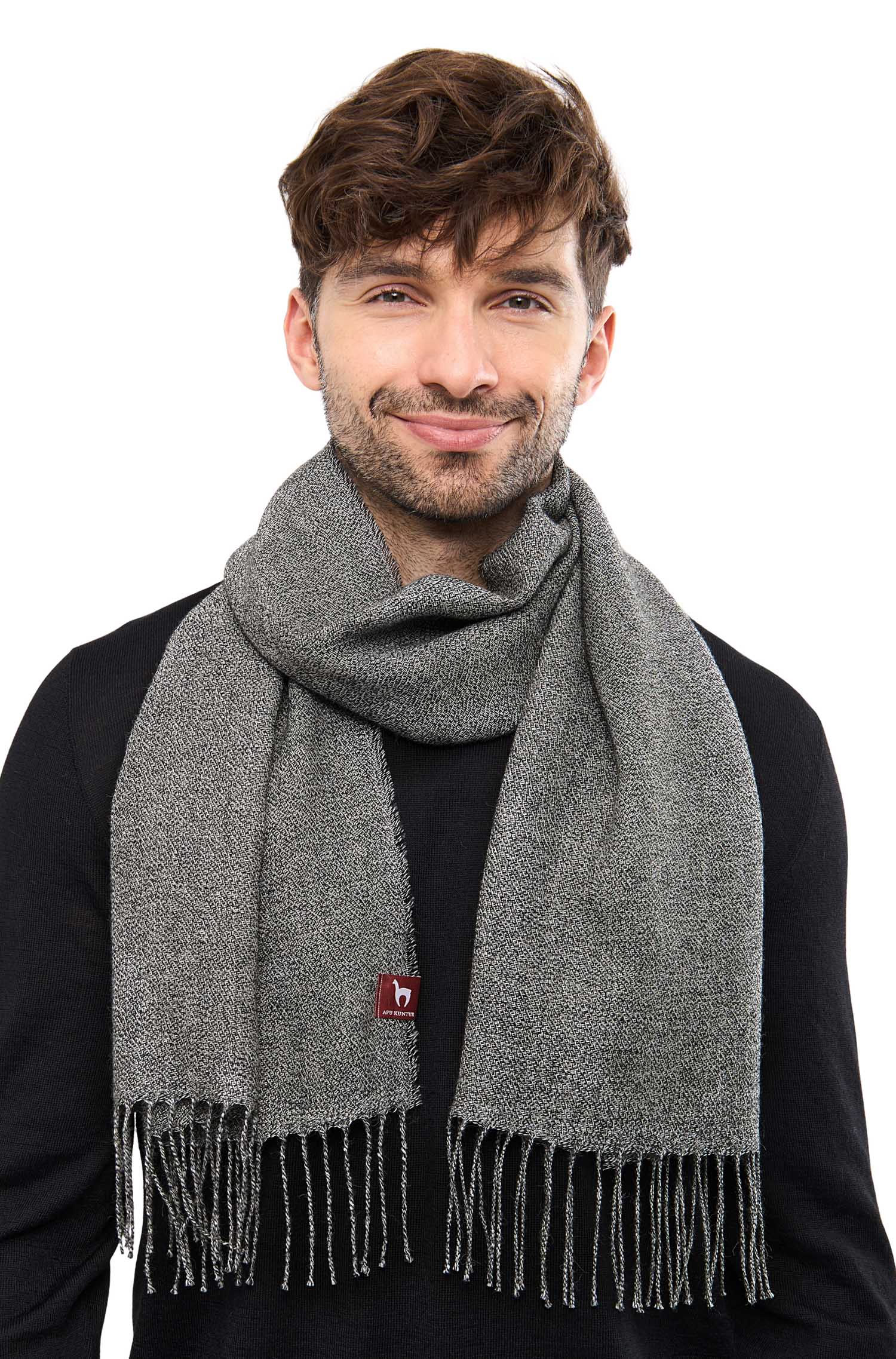 Alpaka Schal MELIERT aus 100% Baby Alpaka