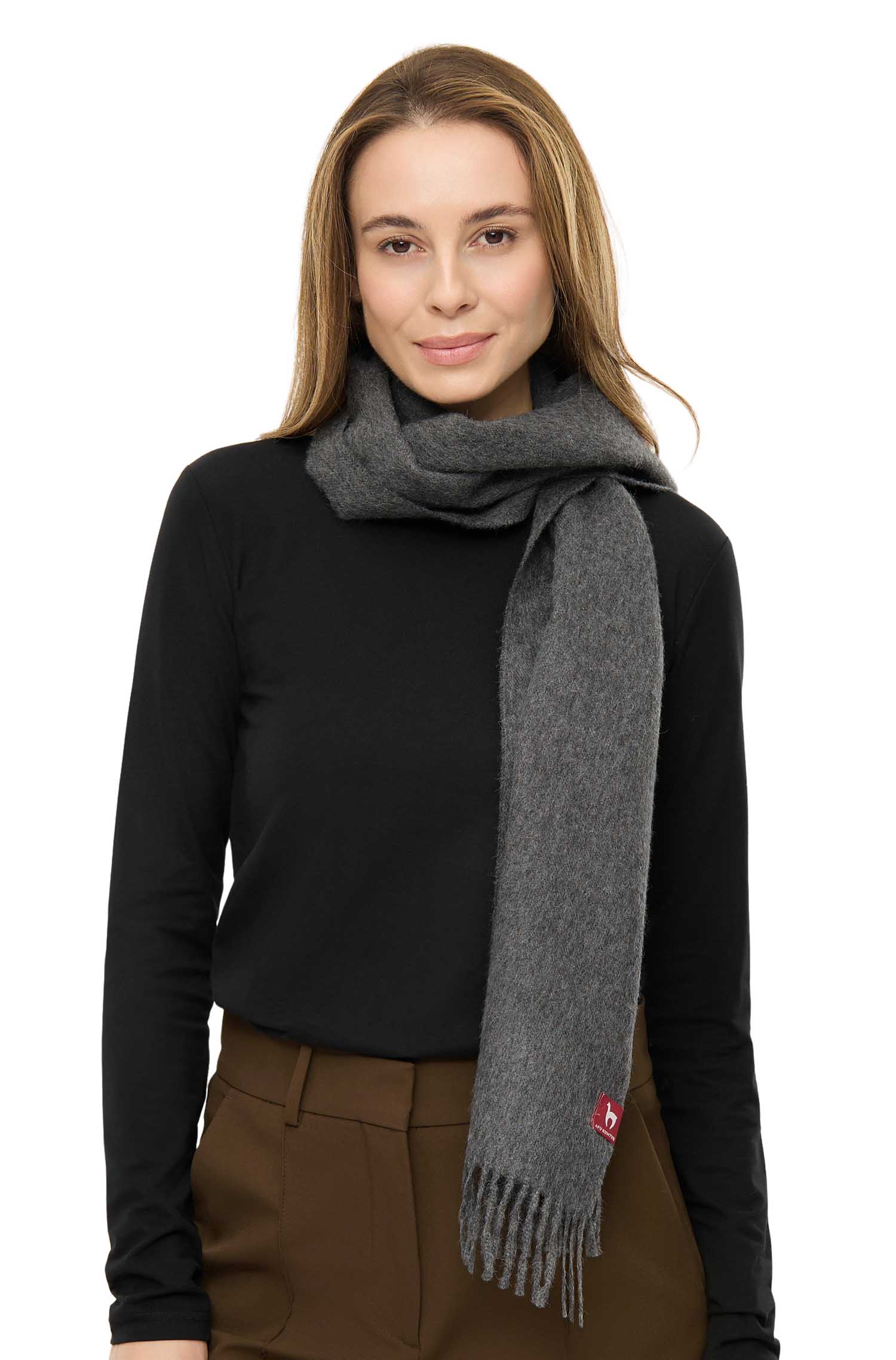 Alpaka Schal UNI aus 100% Baby Alpaka (30*180 cm)