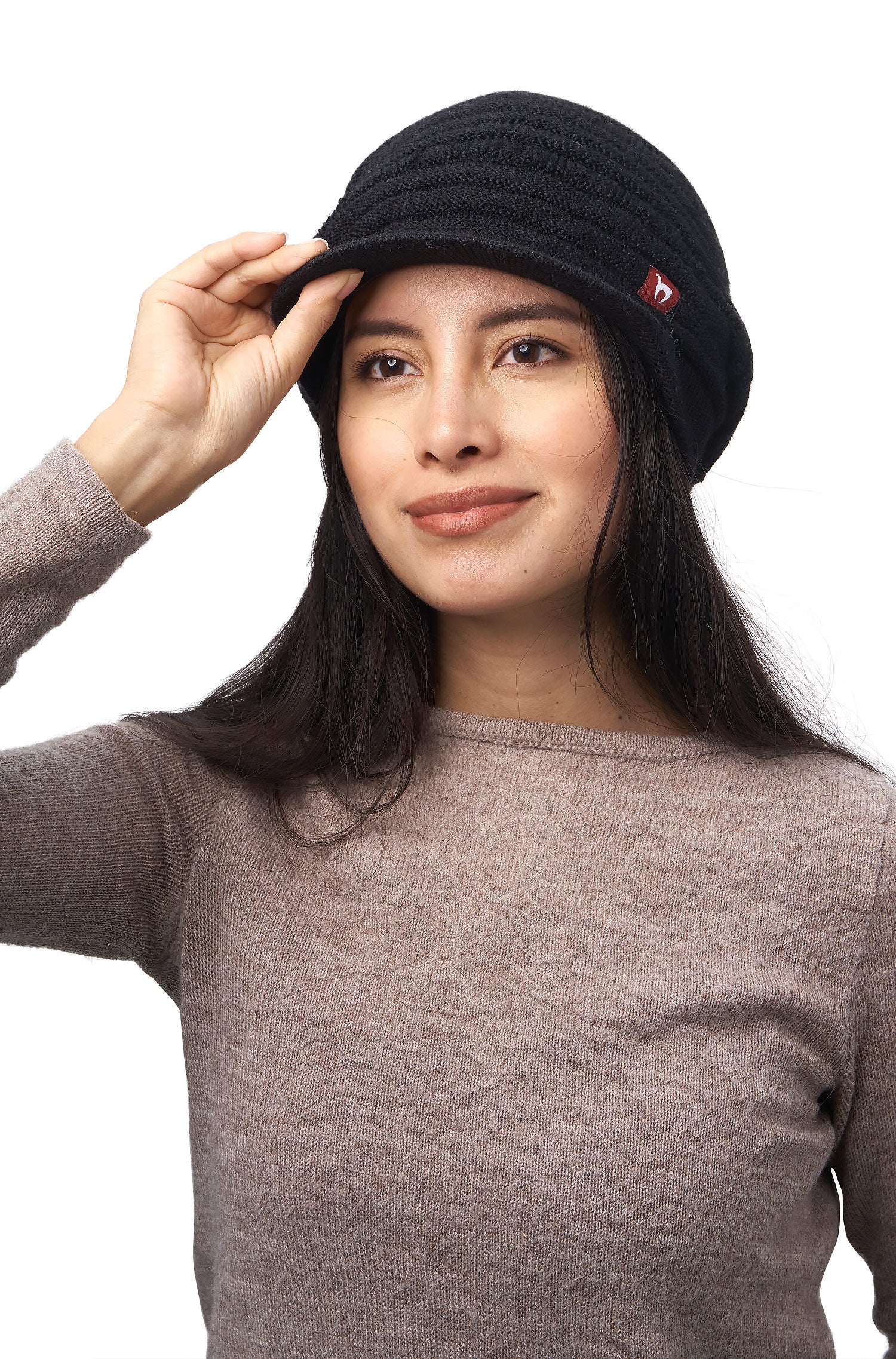 Casquette à visière en alpaga ESPIGA en 100% bébé alpaga