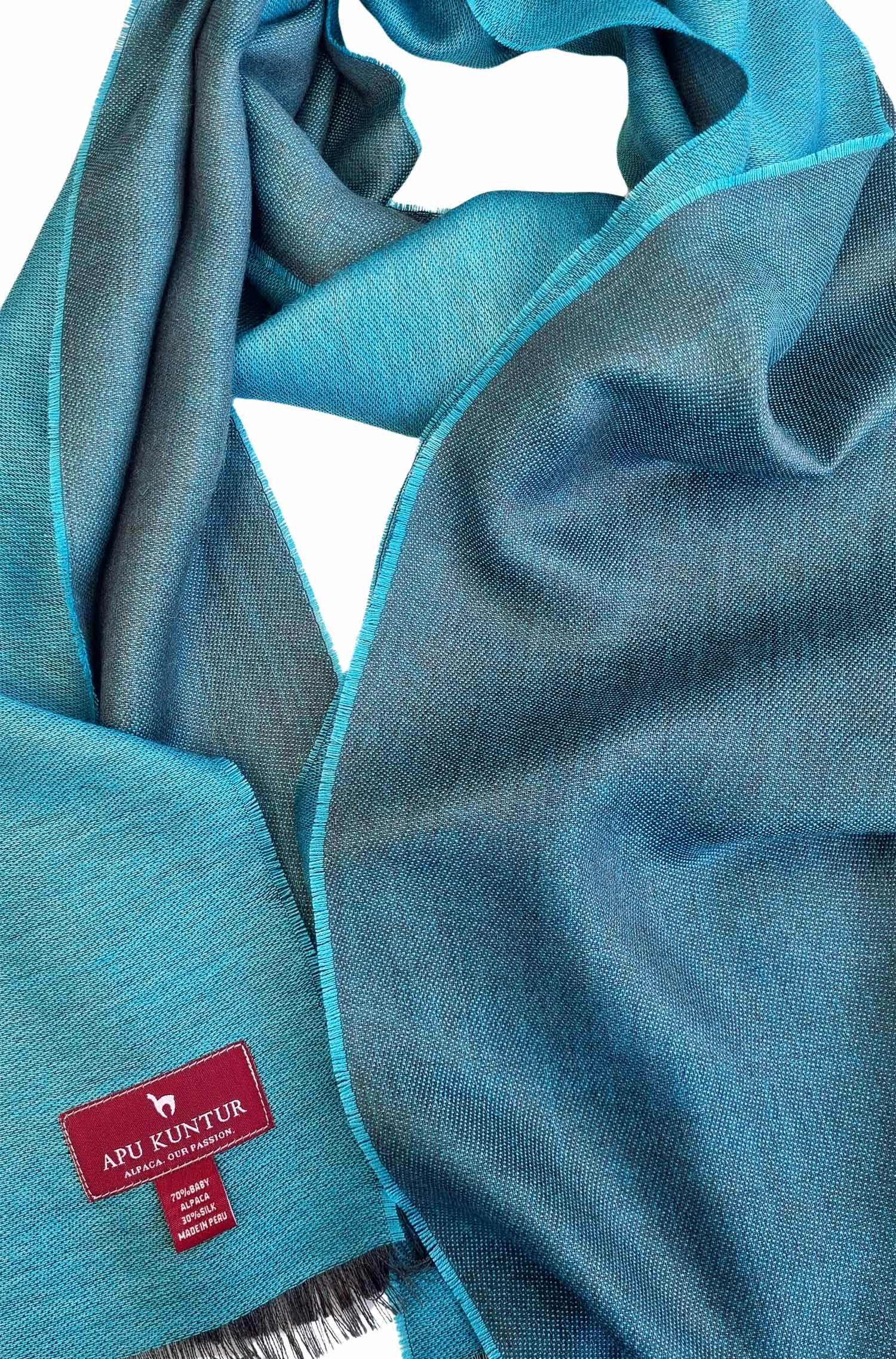 Alpaka Seidenschal DUO: 70% Baby Alpaka & 30% Seide