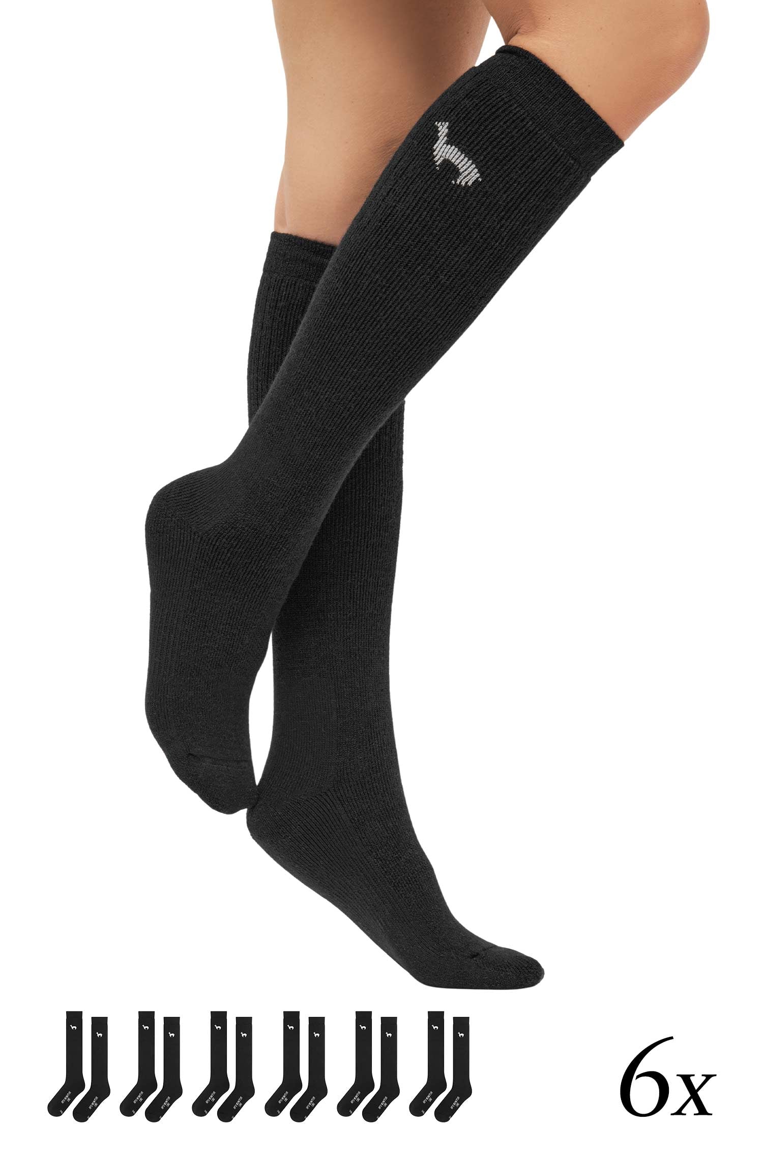 Lot de 6 chaussettes de ski en alpaga en mélange de laine d'alpaga